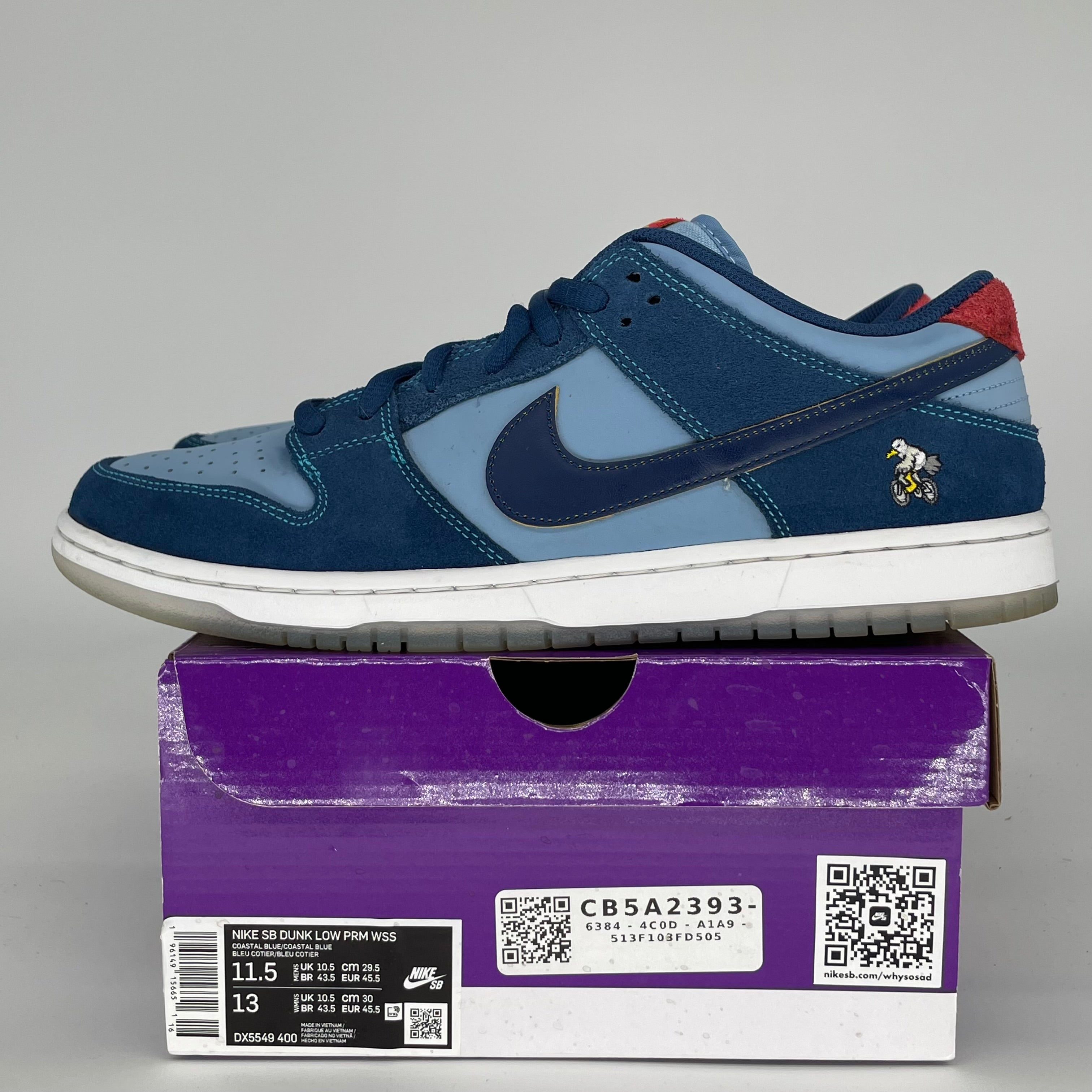 NIKE SB DUNK LOW WHY SO SAD? SIZE 11.5 DX5549-400