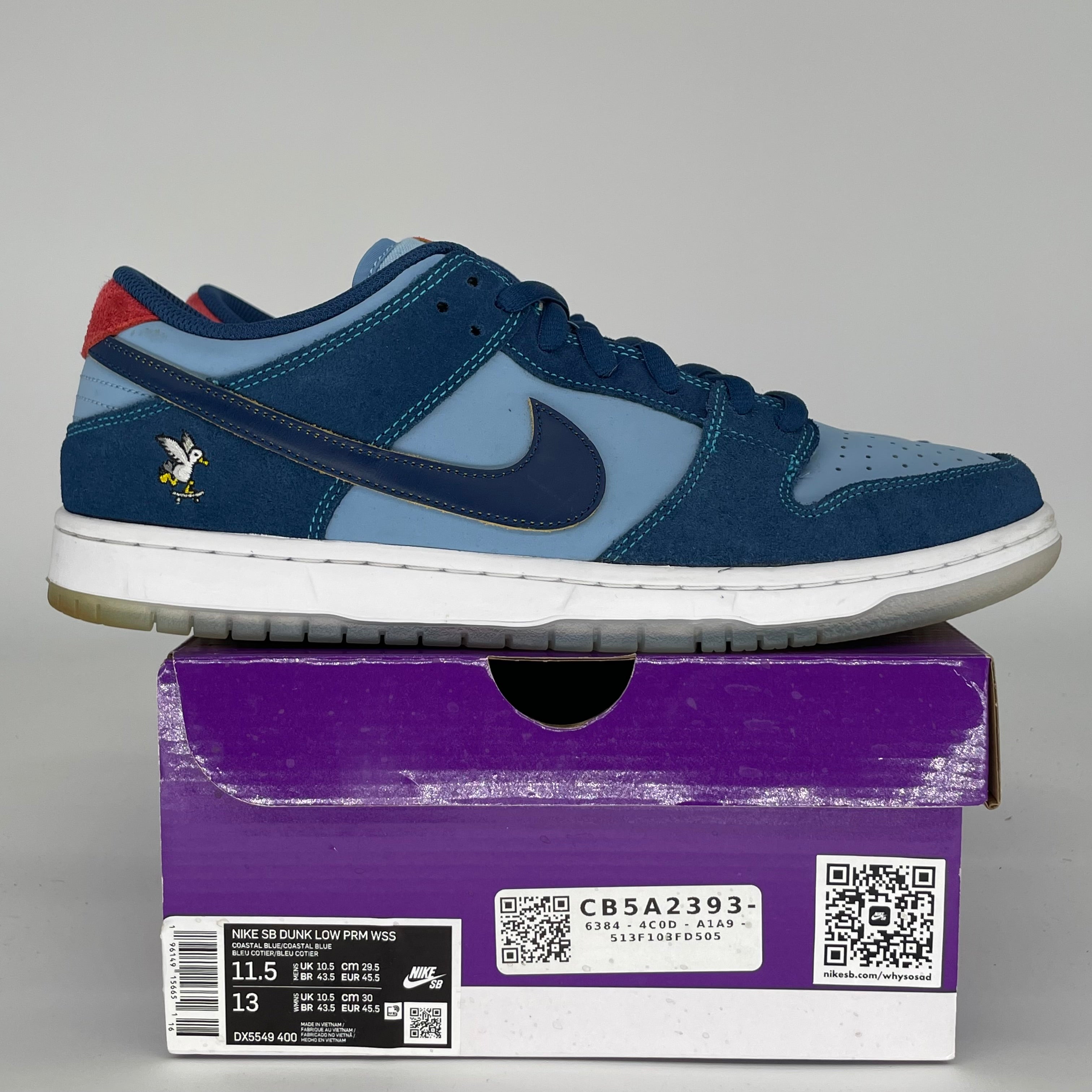 NIKE SB DUNK LOW WHY SO SAD? SIZE 11.5 DX5549-400