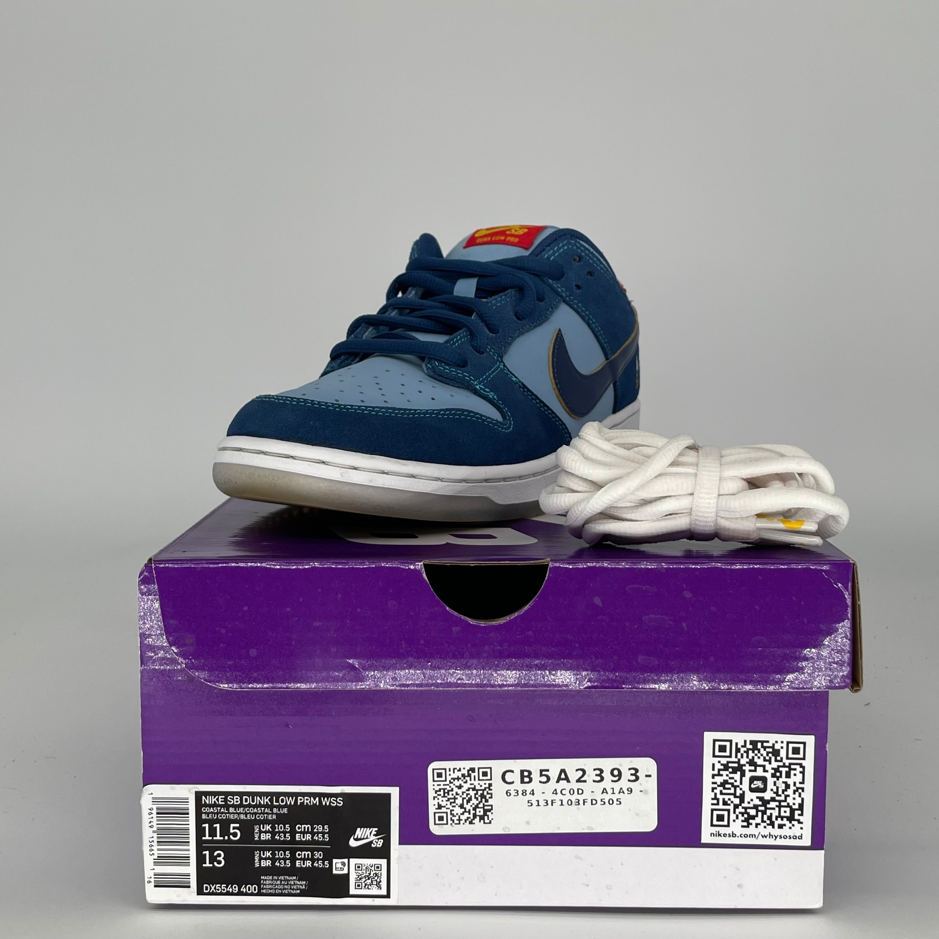 NIKE SB DUNK LOW WHY SO SAD? SIZE 11.5 DX5549-400