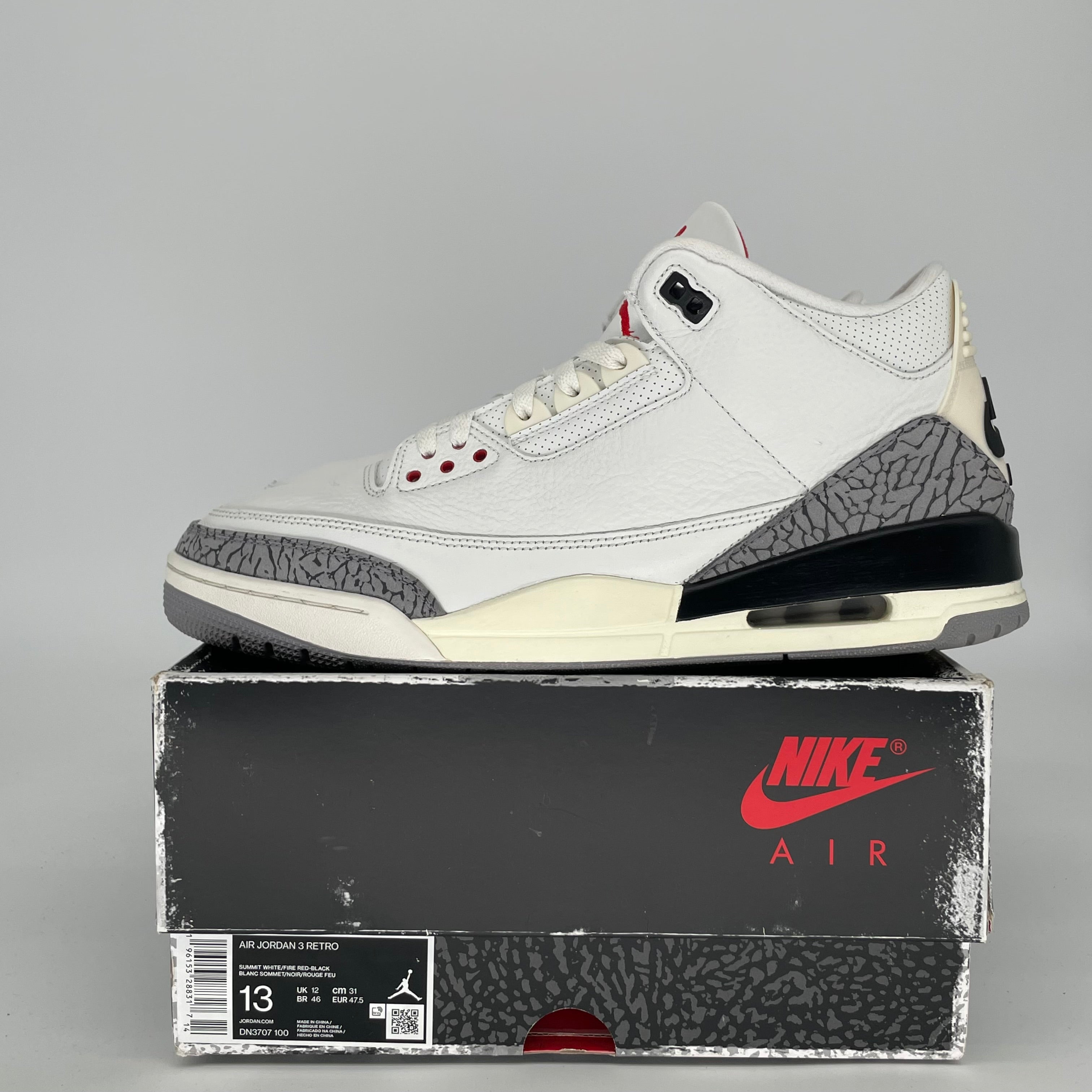 AIR JORDAN 3 WHITE CEMENT REIMAGINED SIZE 13 DN3707-100