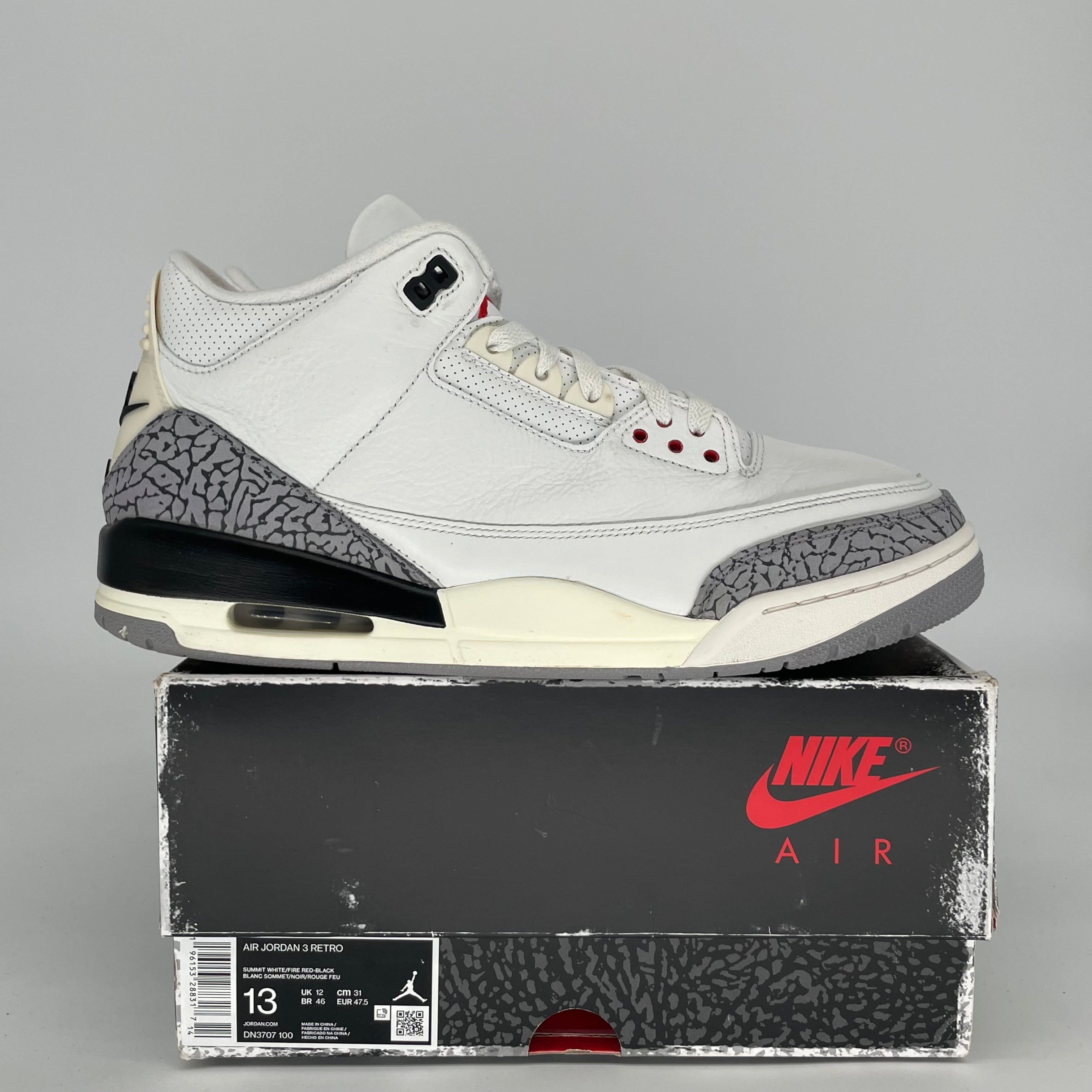 AIR JORDAN 3 WHITE CEMENT REIMAGINED SIZE 13 DN3707-100