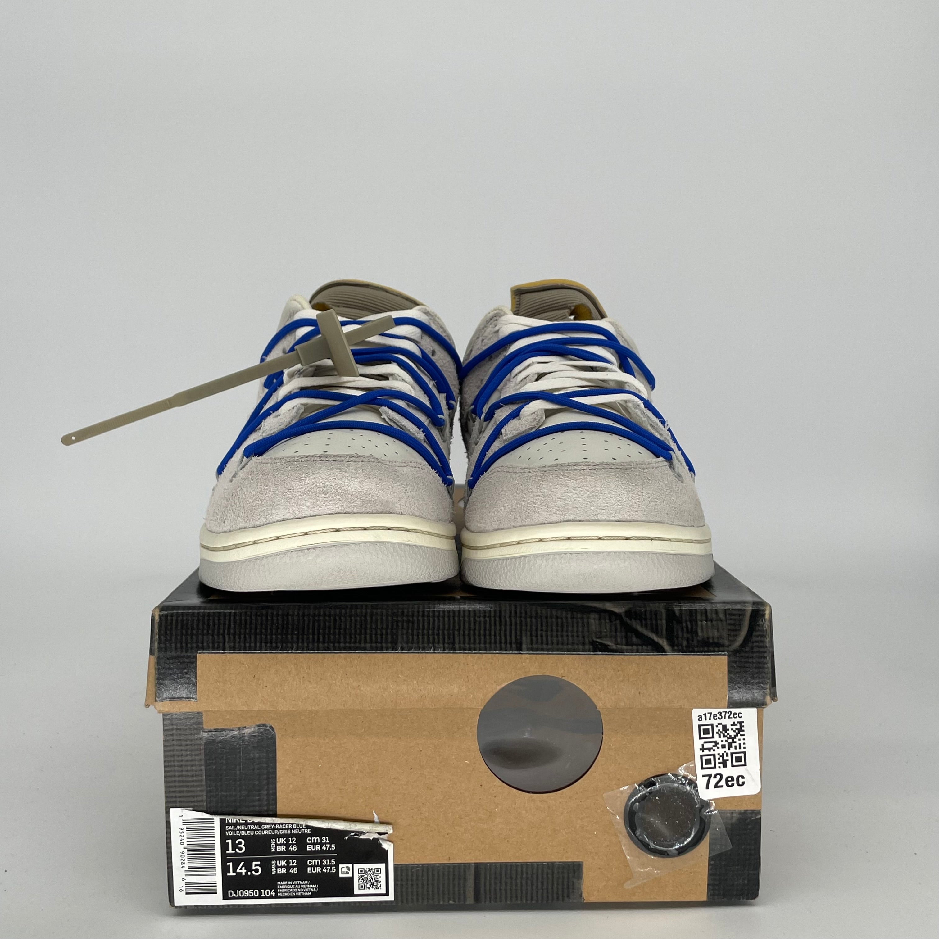 NIKE DUNK LOW OFF WHITE LOT 32 SIZE 13 DJ0950-104