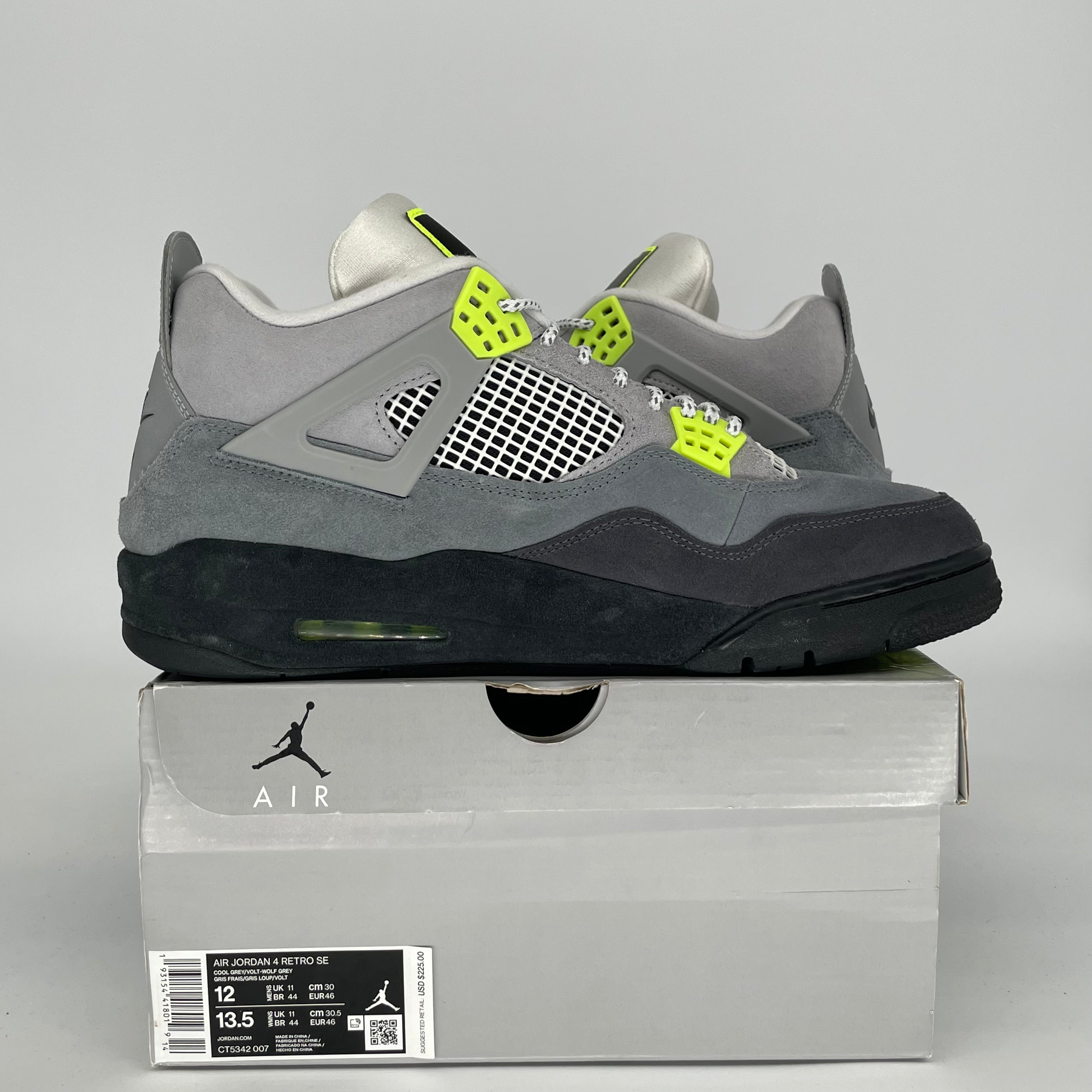 AIR JORDAN 4 NEON 95 SIZE 12 CT5342-007