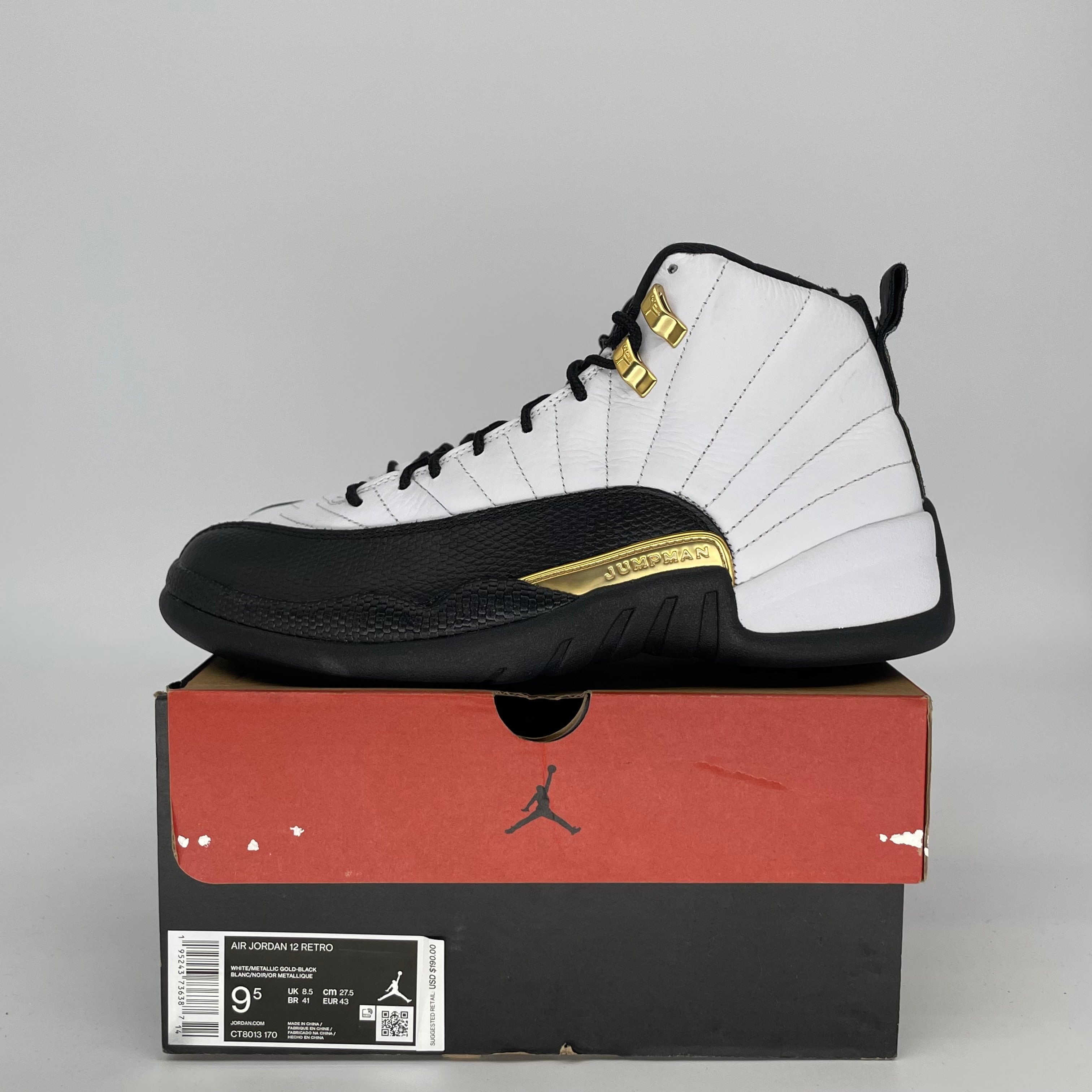 AIR JORDAN 12 ROYALTY TAXI SIZE 9.5 CT8013-170