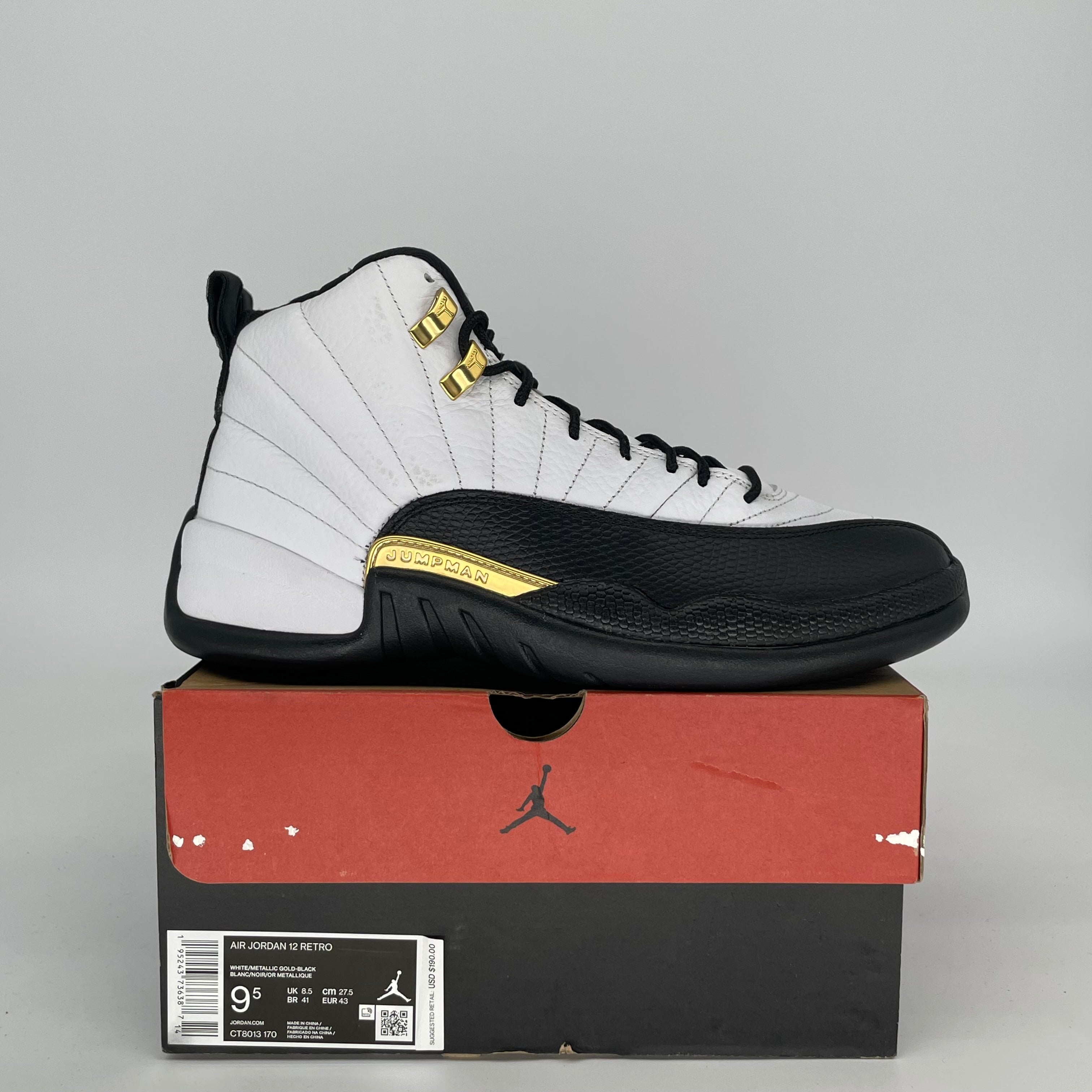 AIR JORDAN 12 ROYALTY TAXI SIZE 9.5 CT8013-170