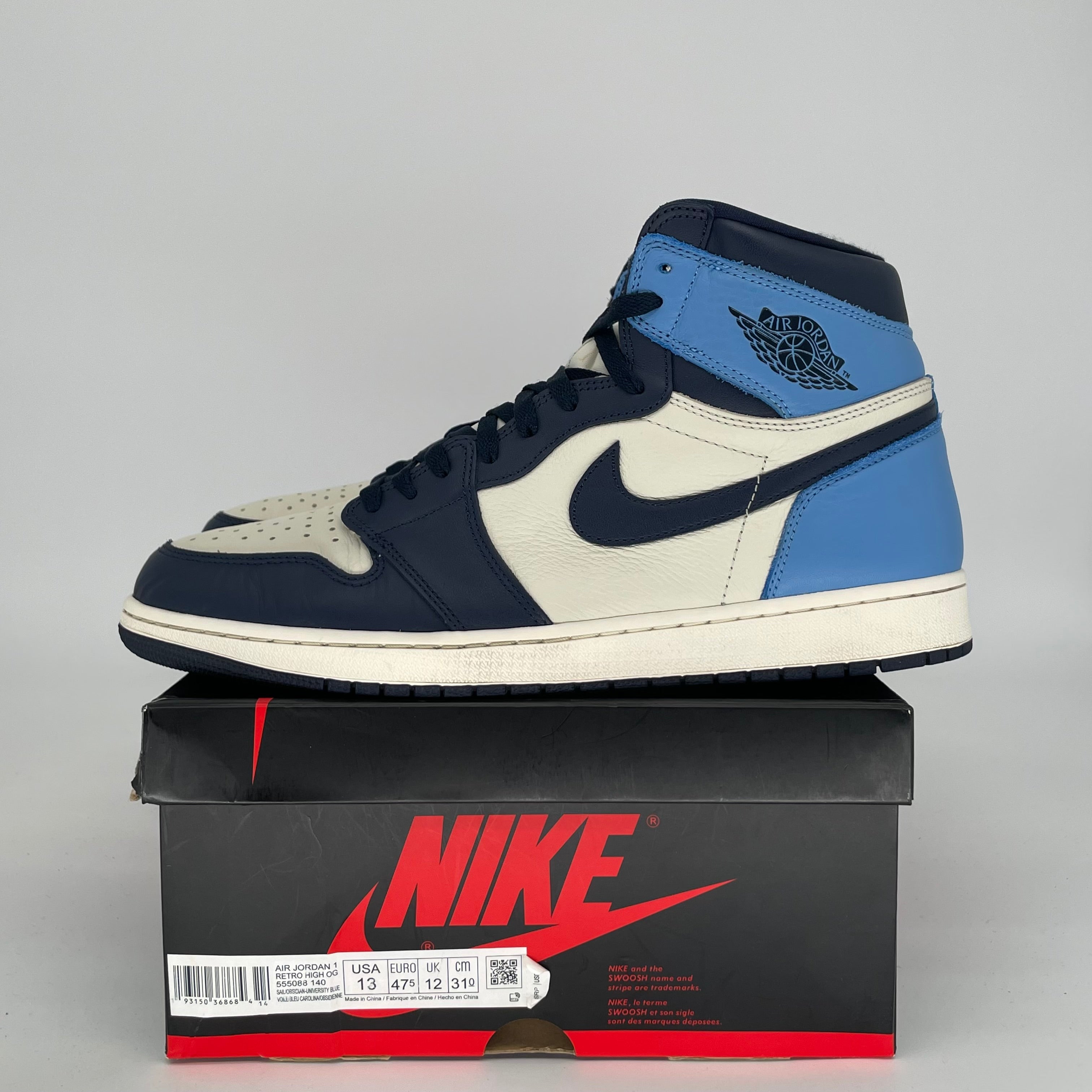 AIR JORDAN 1 OBSIDIAN SIZE 13 555088-140