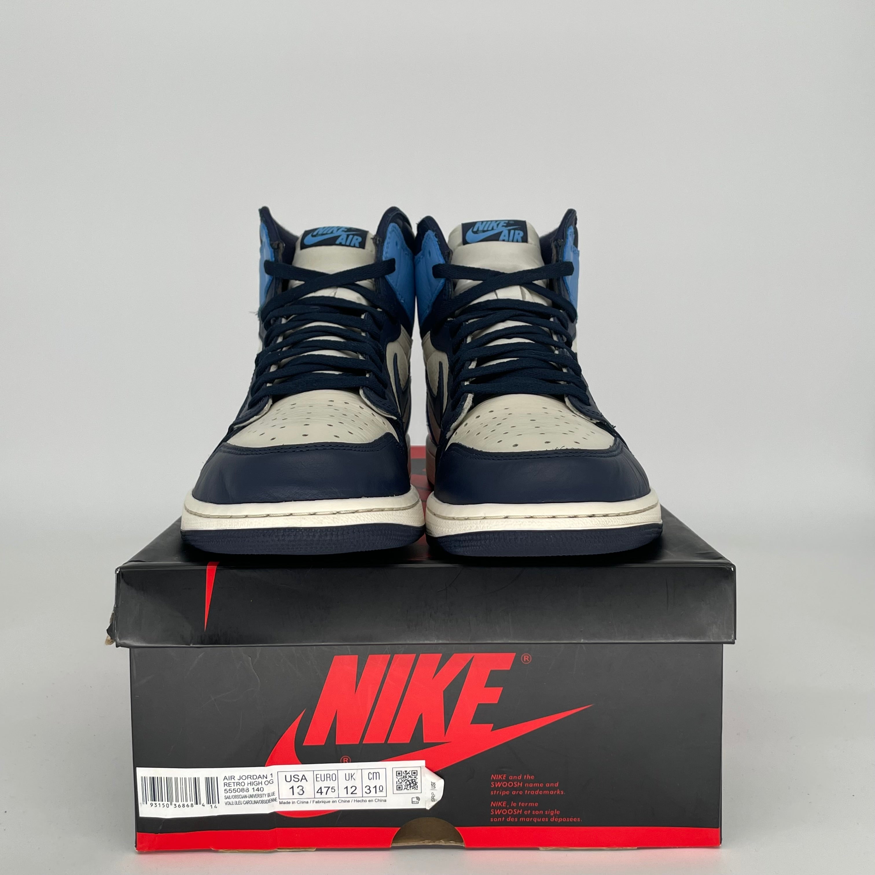 AIR JORDAN 1 OBSIDIAN SIZE 13 555088-140