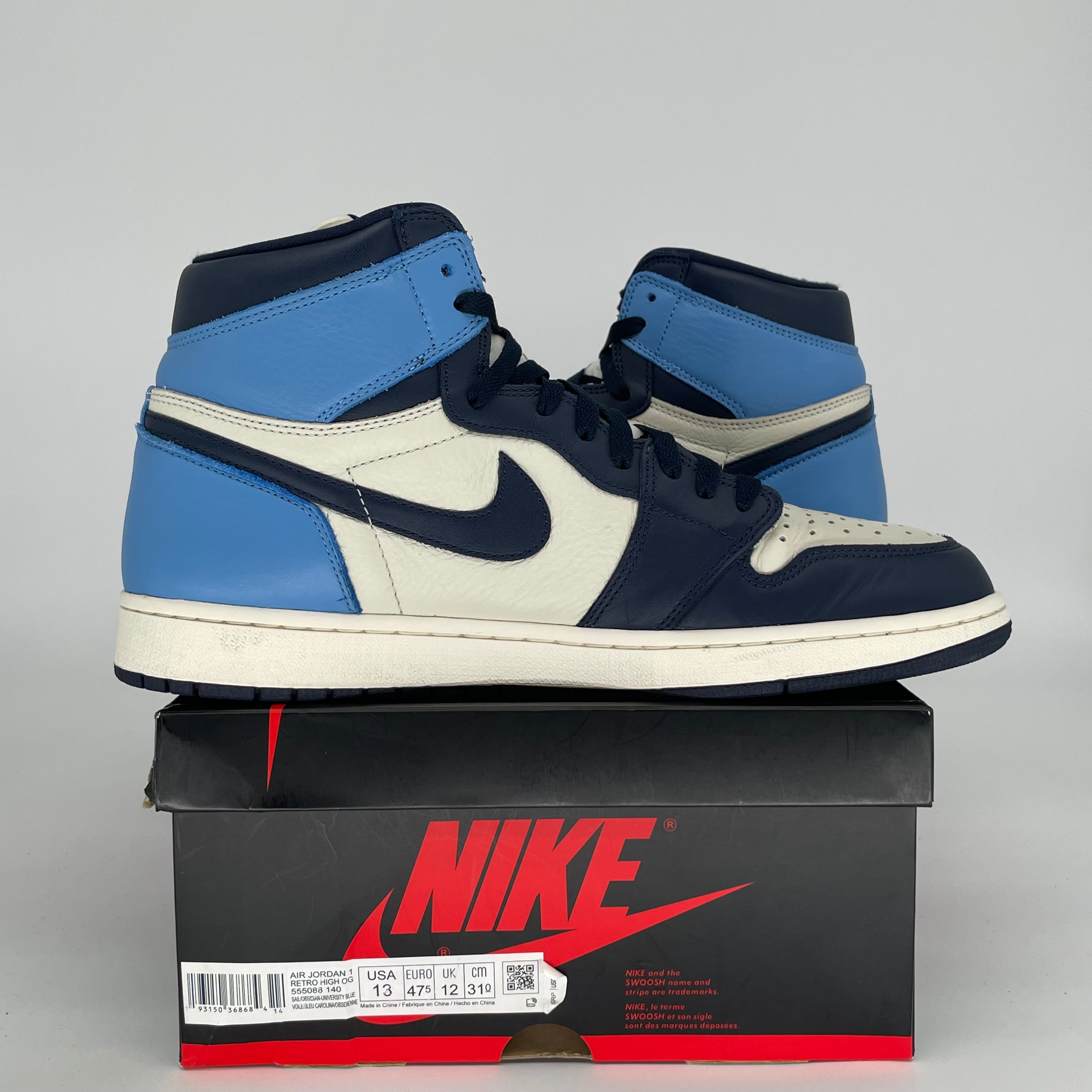 AIR JORDAN 1 OBSIDIAN SIZE 13 555088-140