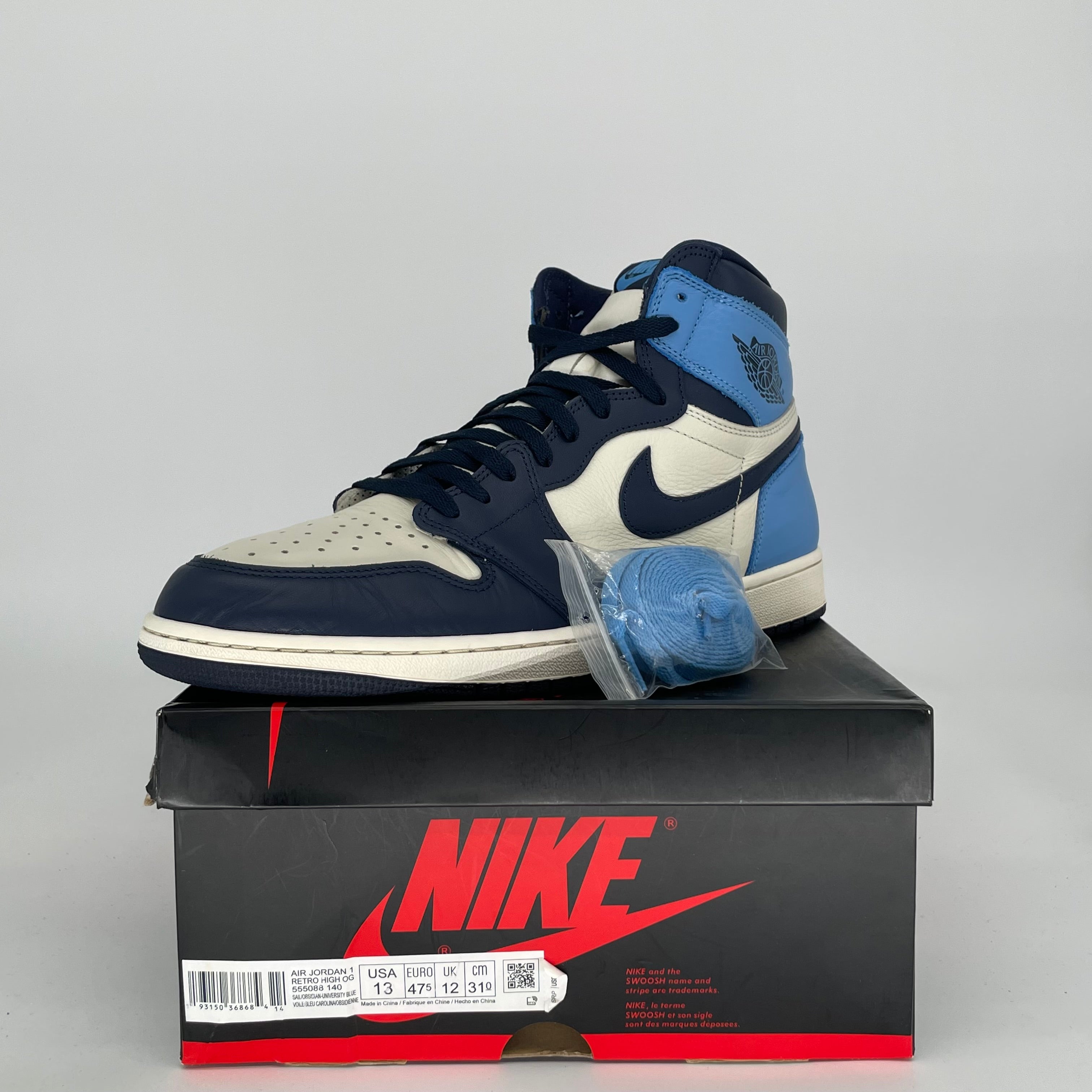 AIR JORDAN 1 OBSIDIAN SIZE 13 555088-140