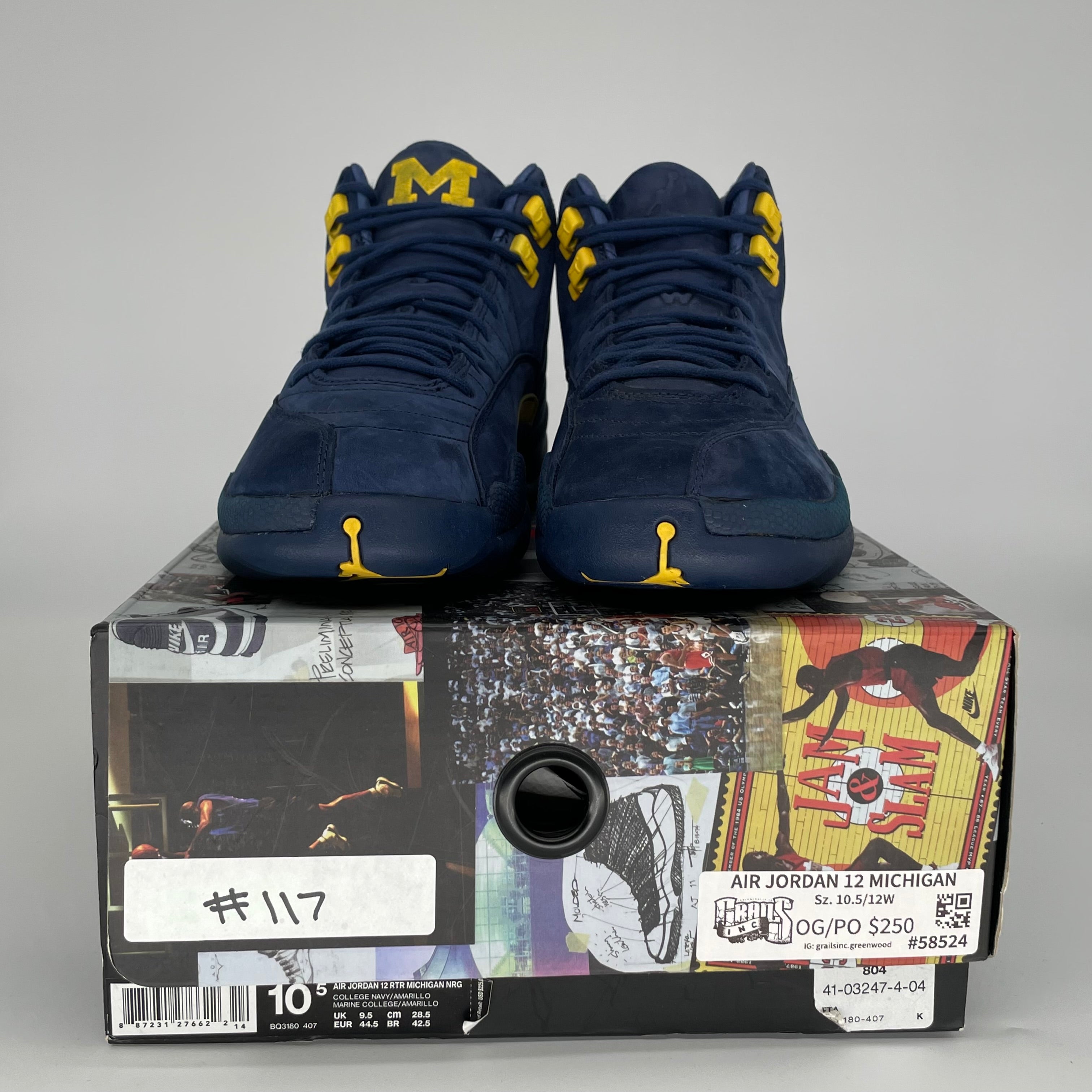 AIR JORDAN 12 MICHIGAN SIZE 10.5 BQ3180-407