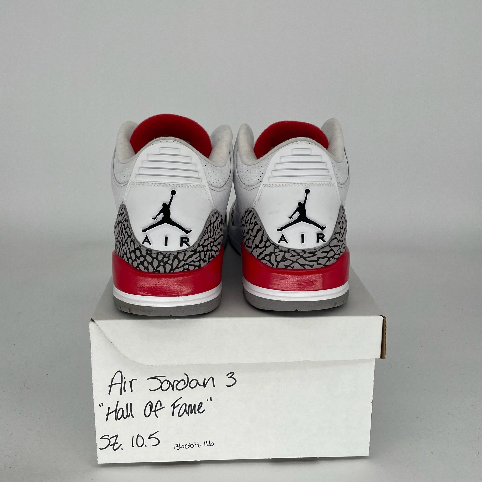 AIR JORDAN 3 HALL OF FAME SIZE 10.5 136064-116