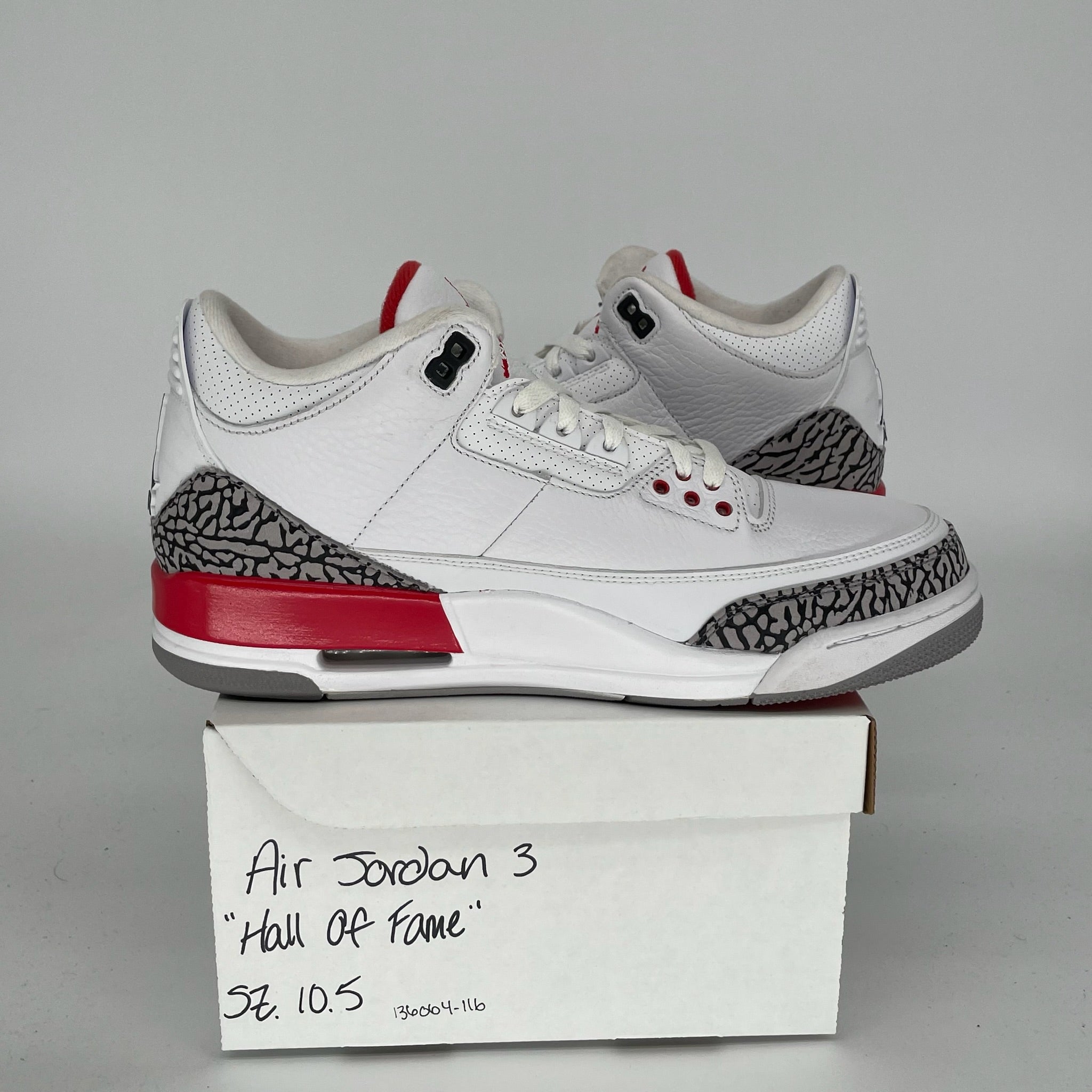 AIR JORDAN 3 HALL OF FAME SIZE 10.5 136064-116