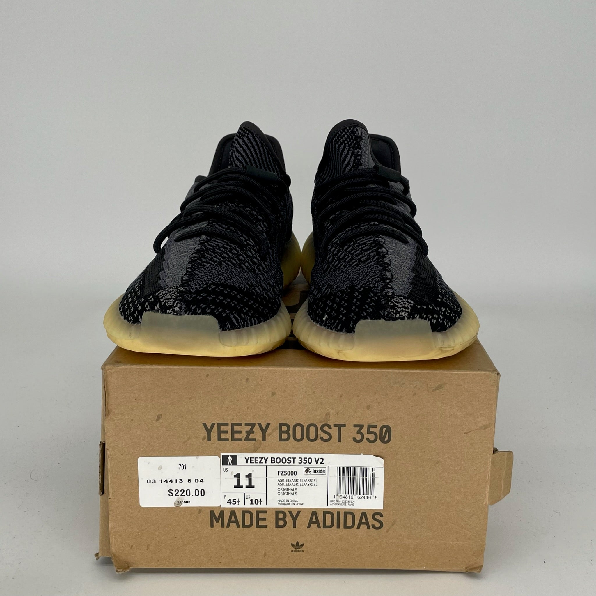 ADIDAS YEEZY 350 V2 CARBON SIZE 11 FZ5000