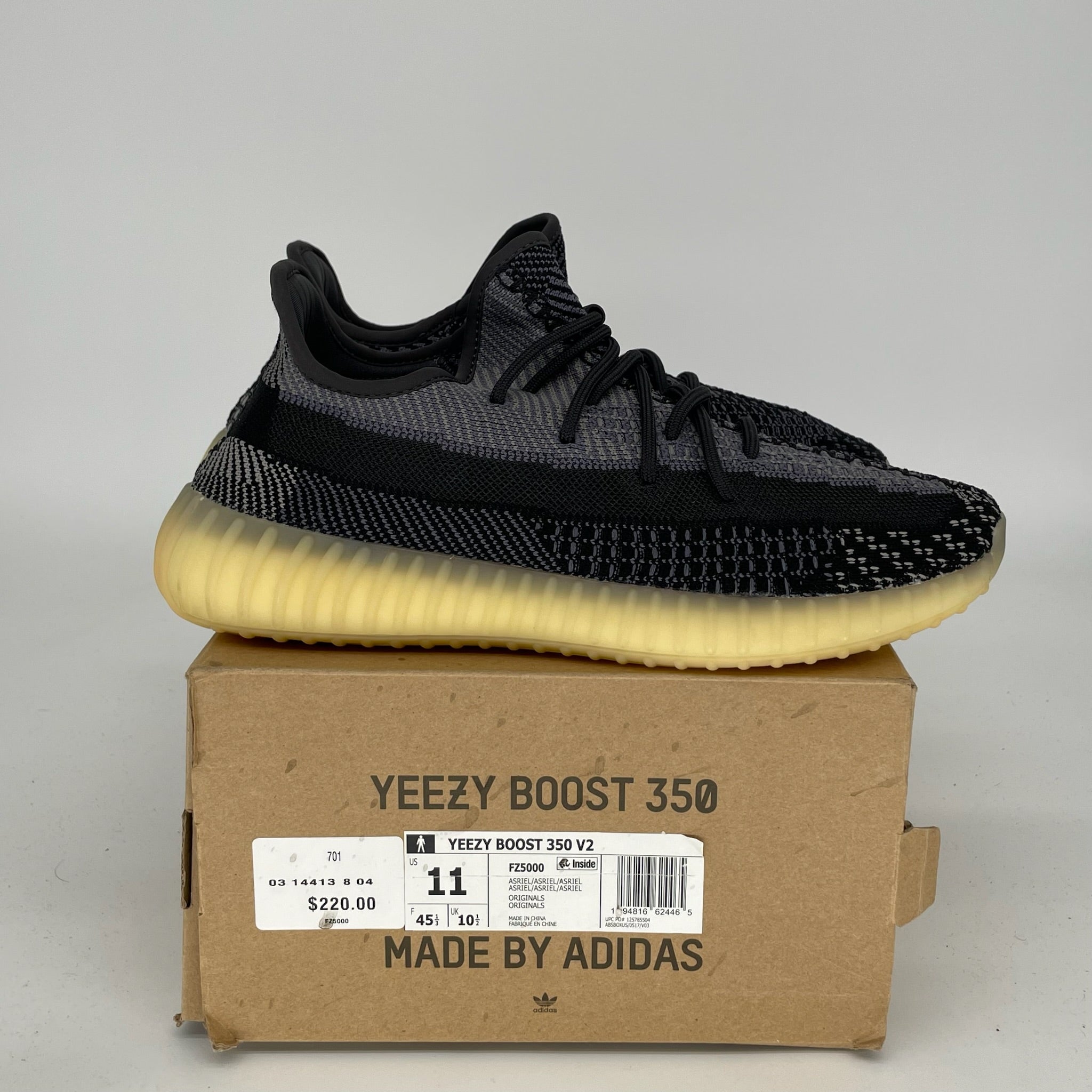 ADIDAS YEEZY 350 V2 CARBON SIZE 11 FZ5000