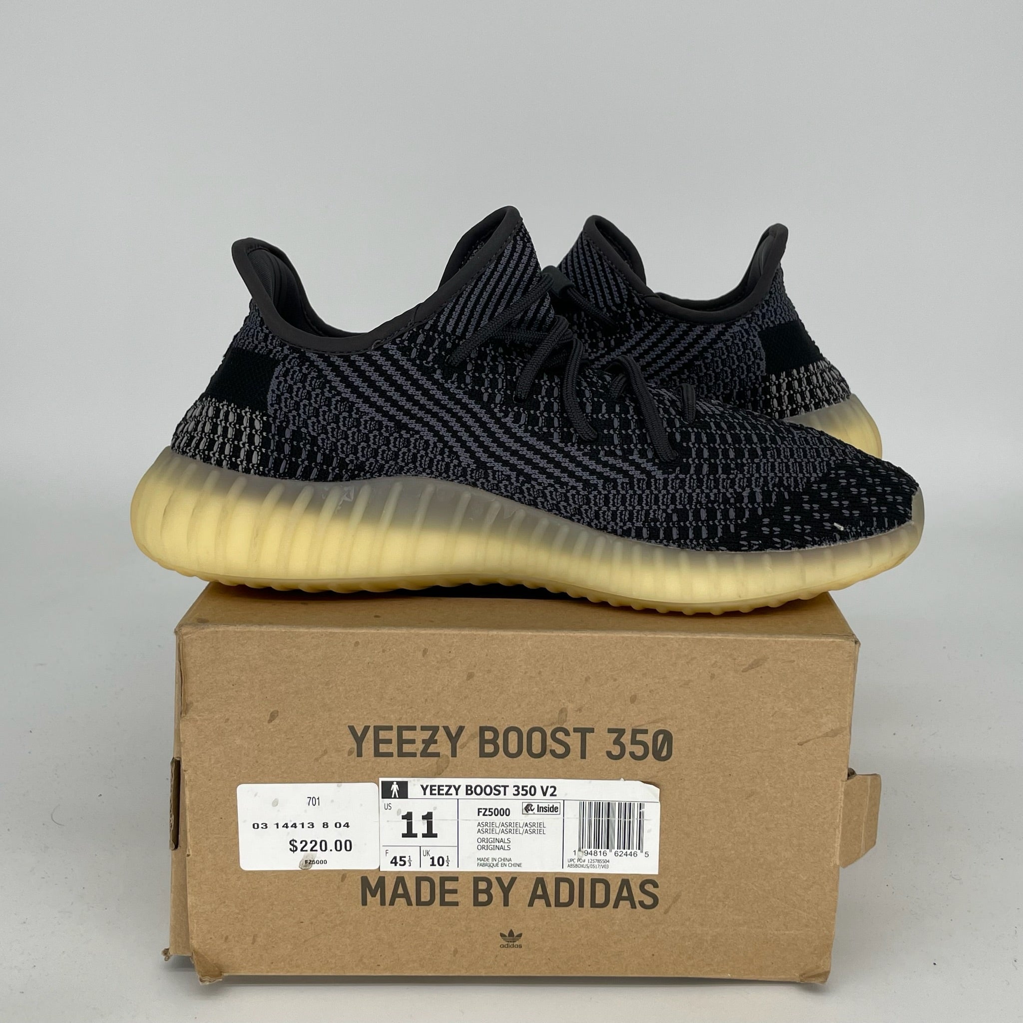 ADIDAS YEEZY 350 V2 CARBON SIZE 11 FZ5000