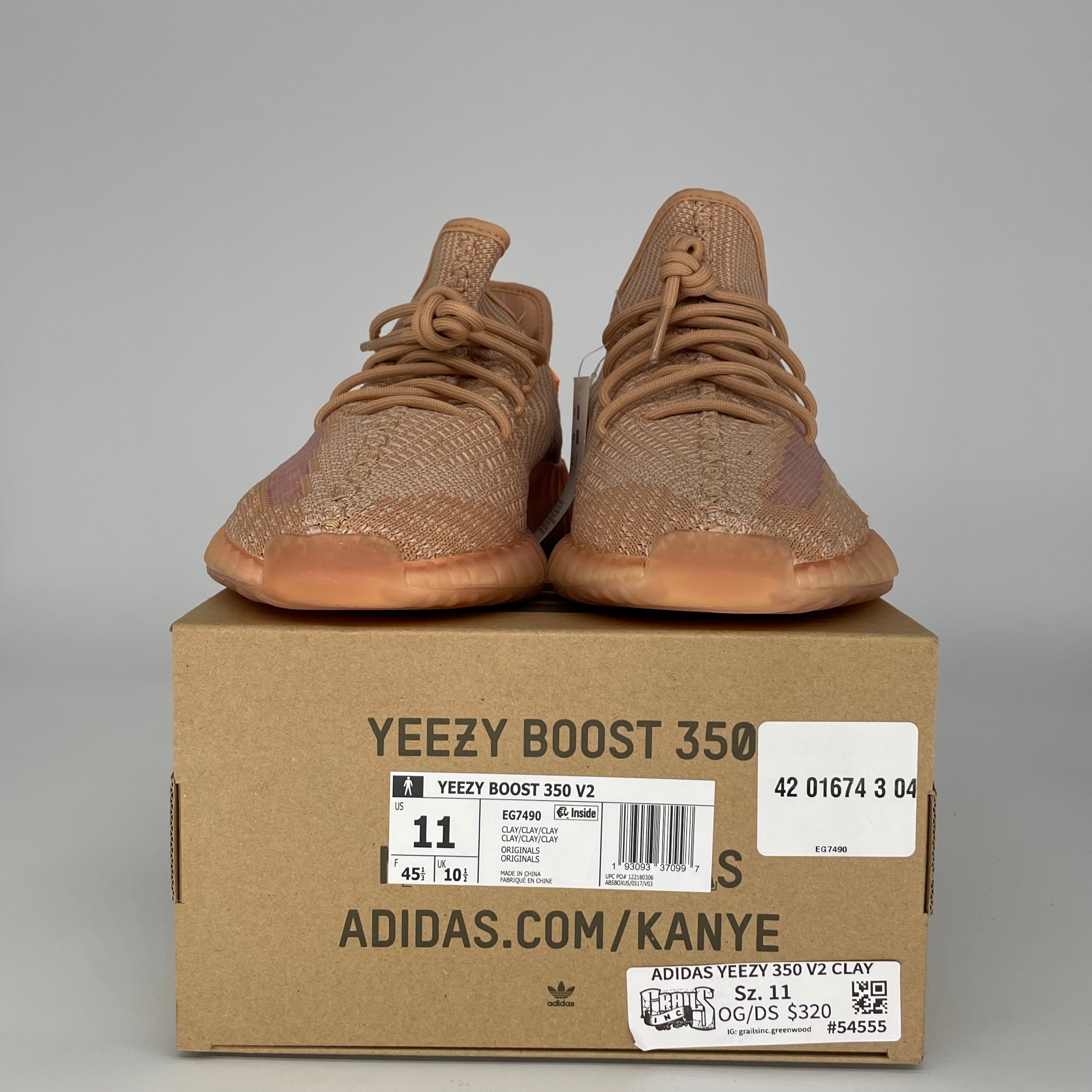 ADIDAS YEEZY 350 V2 CLAY SIZE 11 EG7490