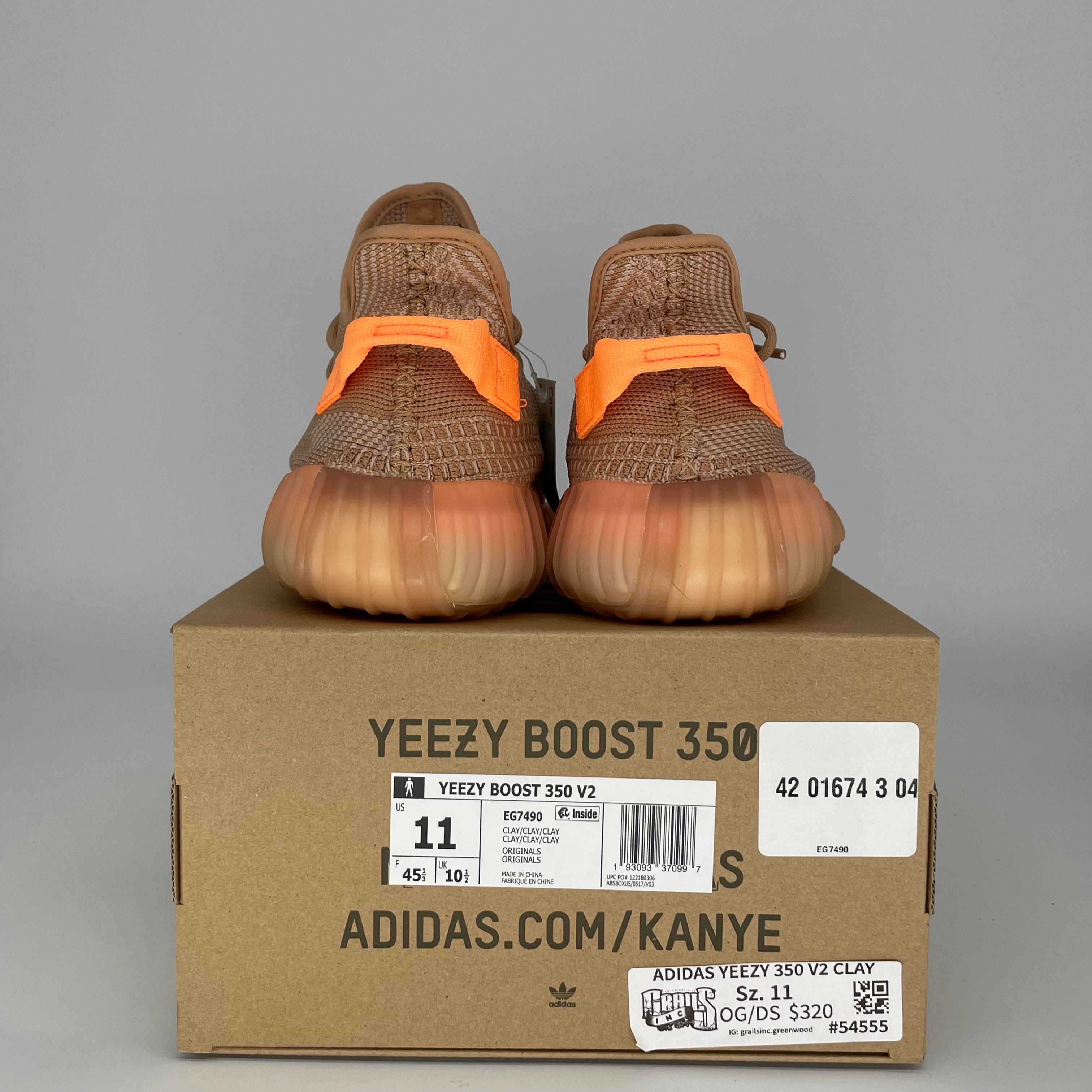 ADIDAS YEEZY 350 V2 CLAY SIZE 11 EG7490