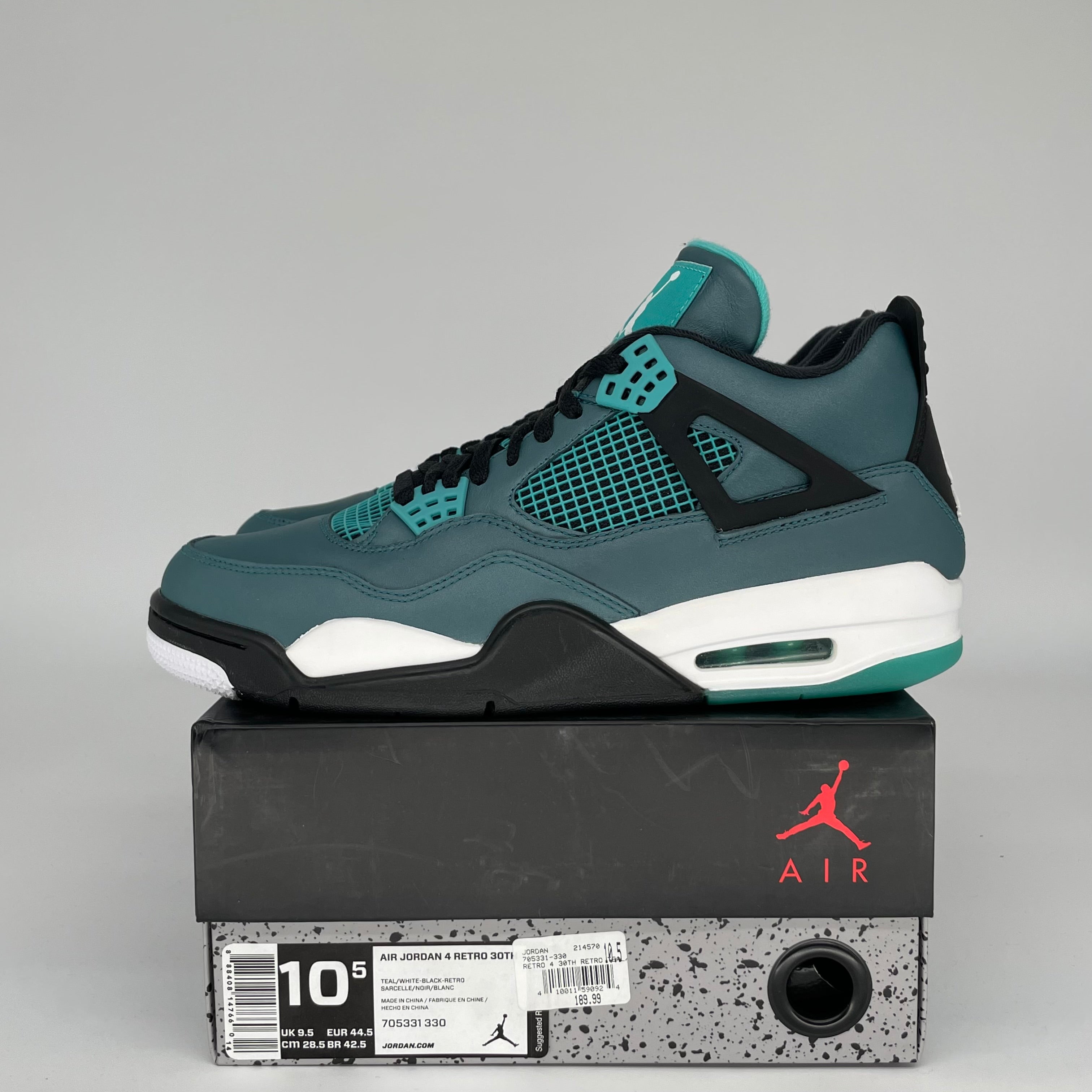 AIR JORDAN 4 TEAL SIZE 10.5 705331-330