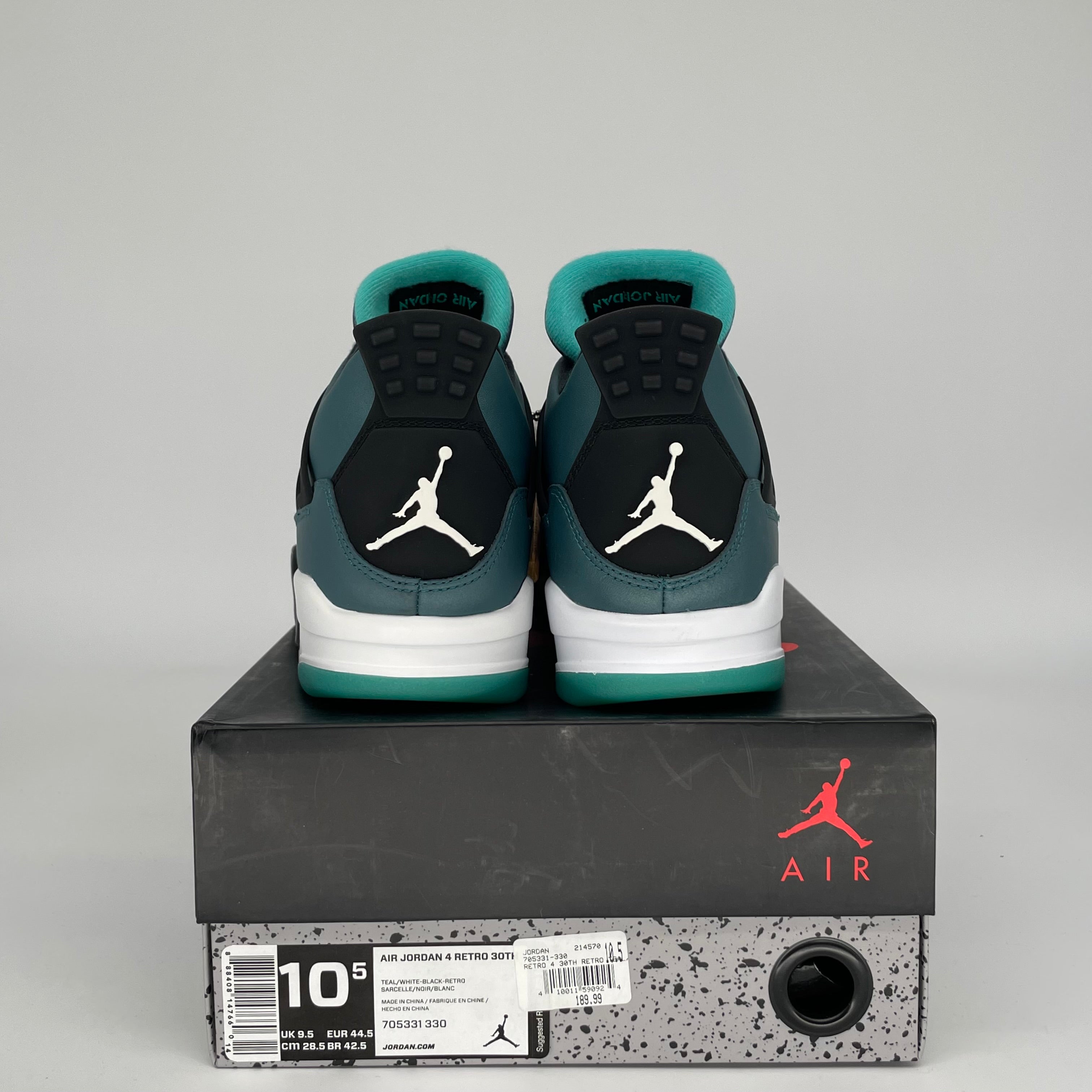 AIR JORDAN 4 TEAL SIZE 10.5 705331-330