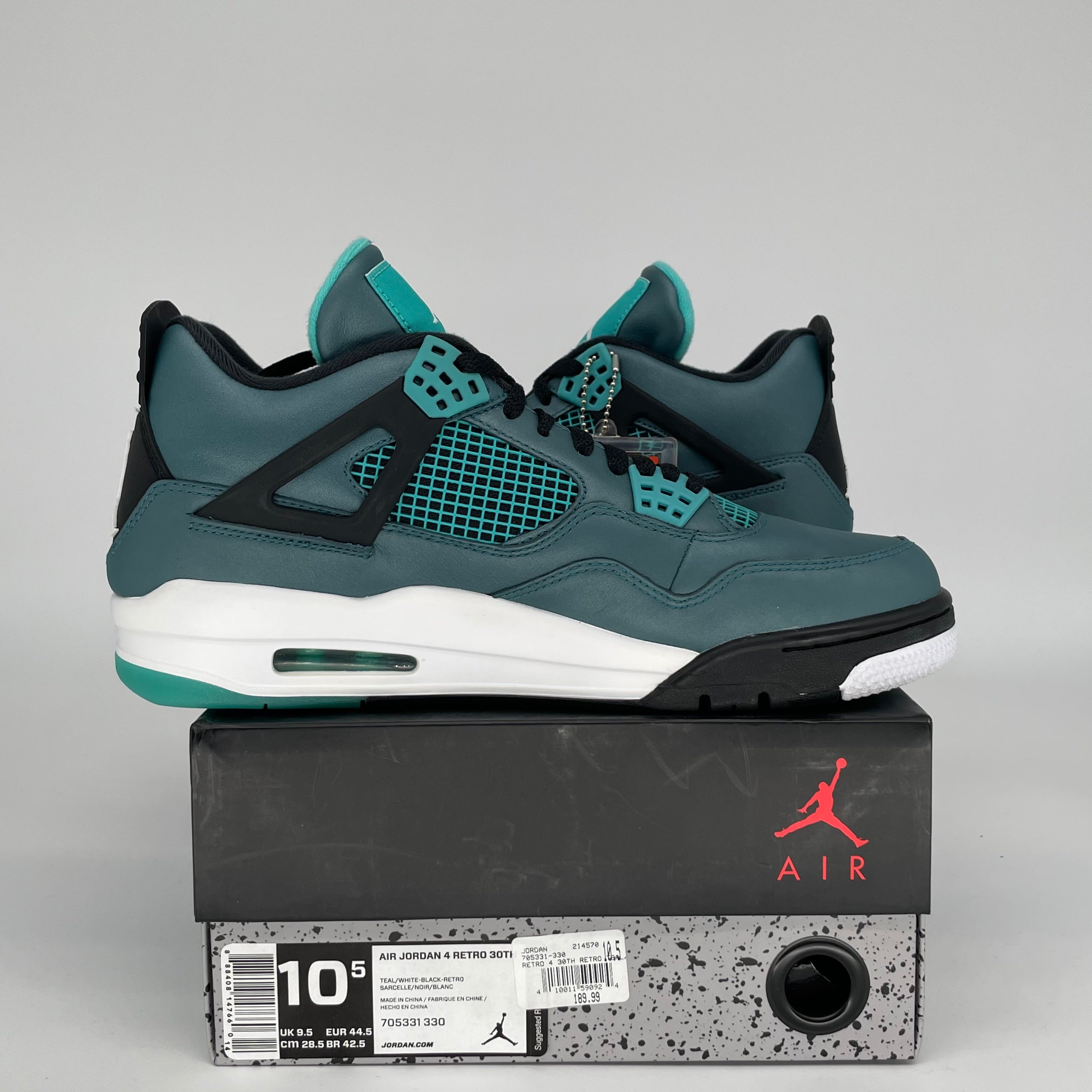 AIR JORDAN 4 TEAL SIZE 10.5 705331-330