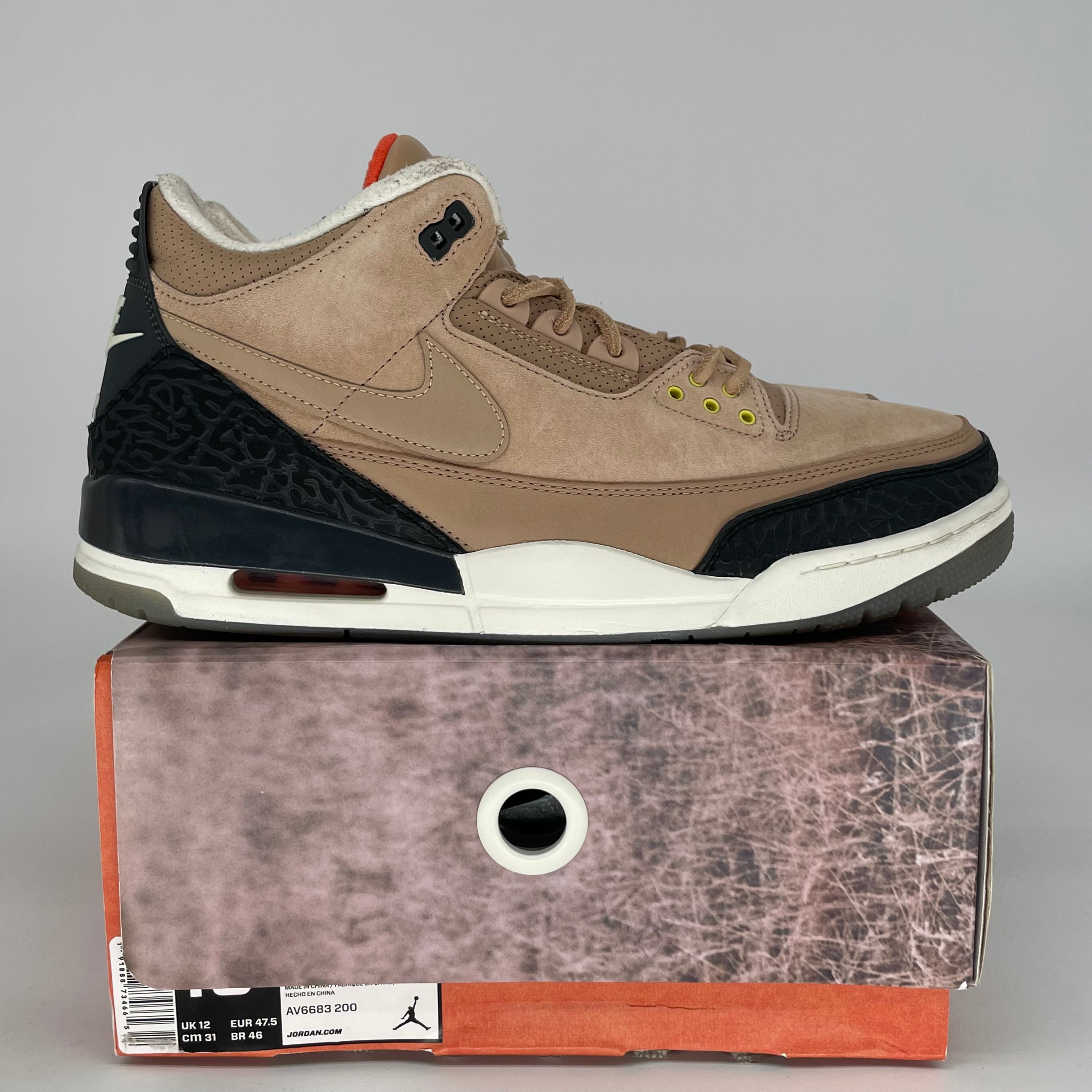 AIR JORDAN 3 JTH BIO BEIGE SIZE 13 AV6683-200