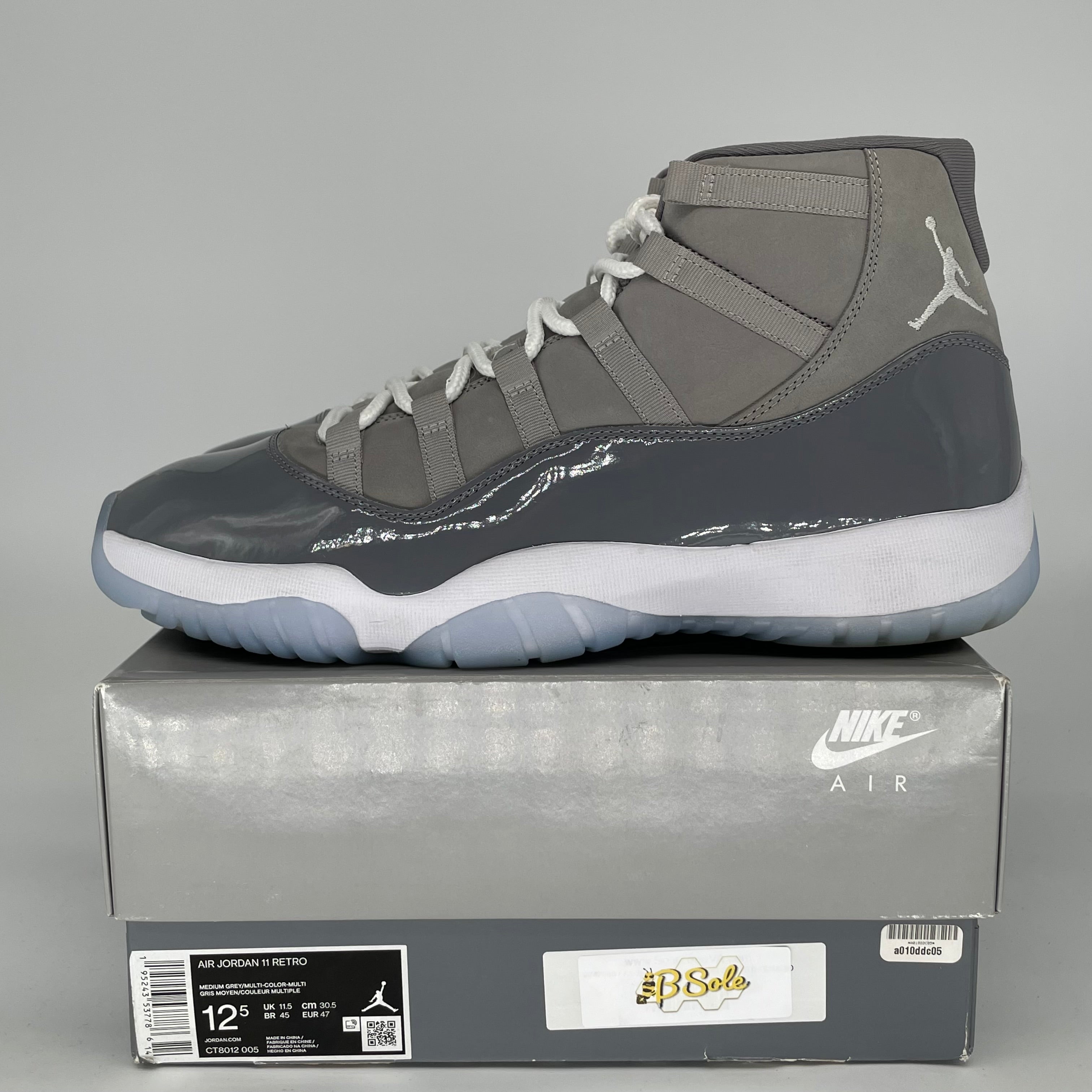 AIR JORDAN 11 COOL GREY SIZE 12.5 CT8012-005