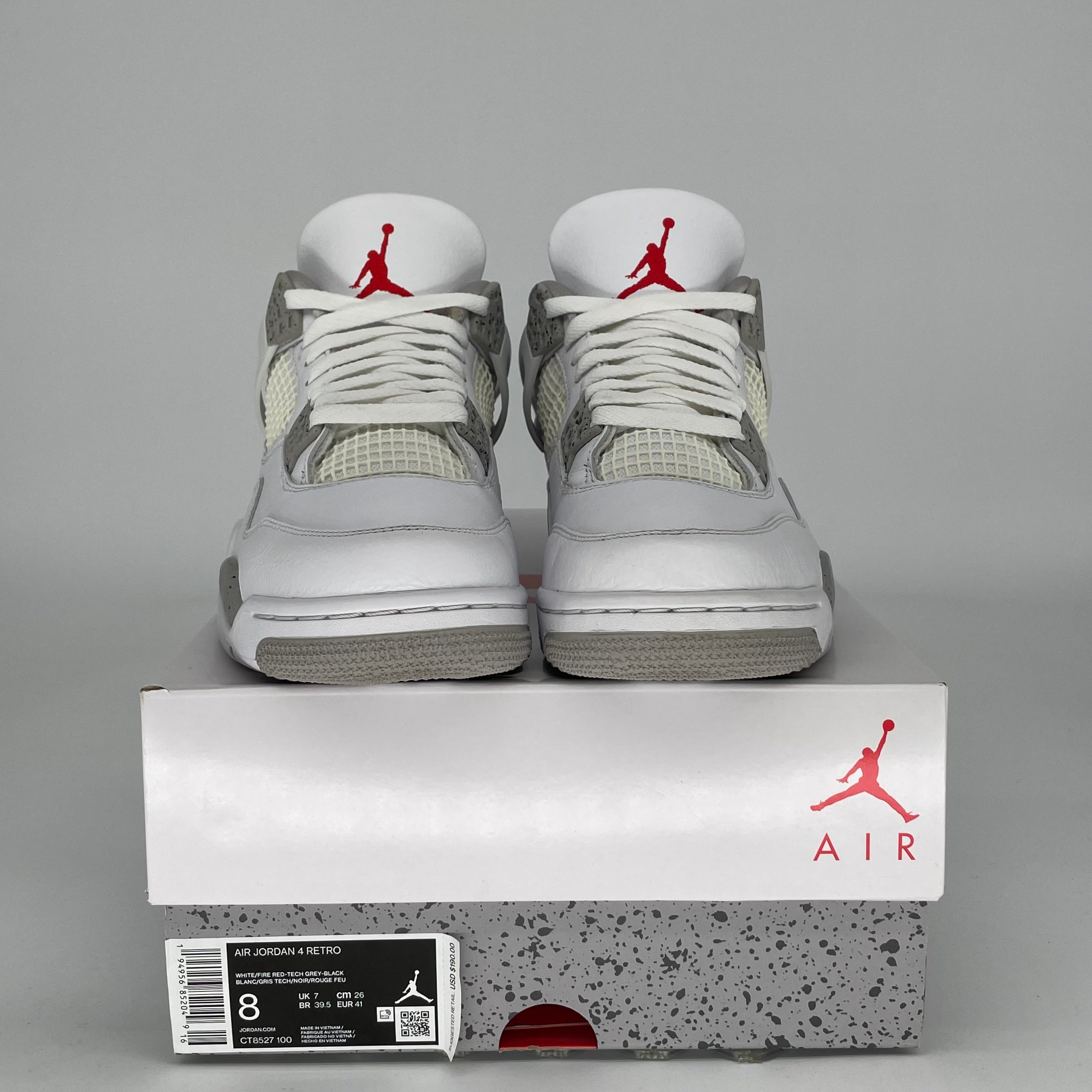 AIR JORDAN 4 WHITE OREO SIZE 8 CT8527-100