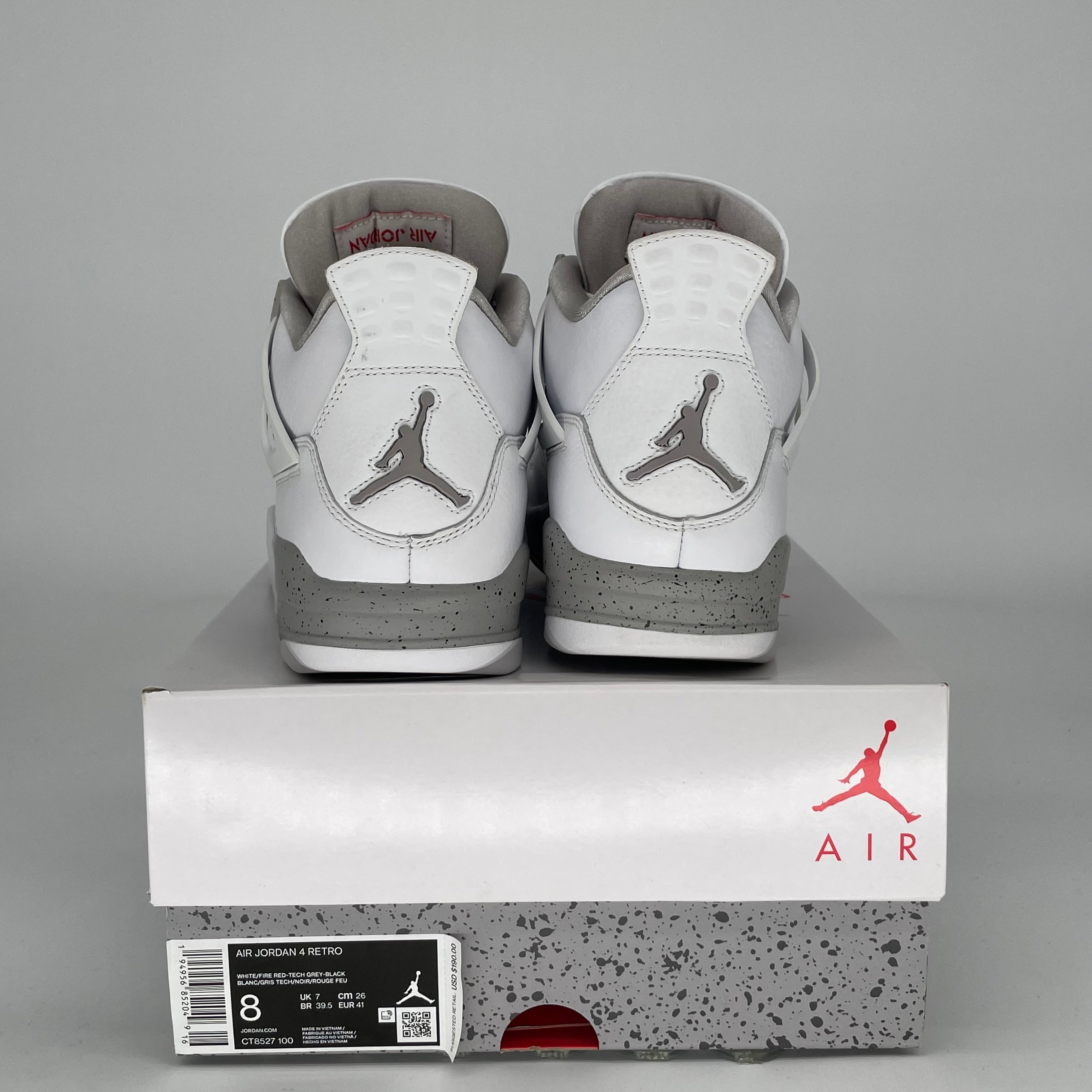 AIR JORDAN 4 WHITE OREO SIZE 8 CT8527-100