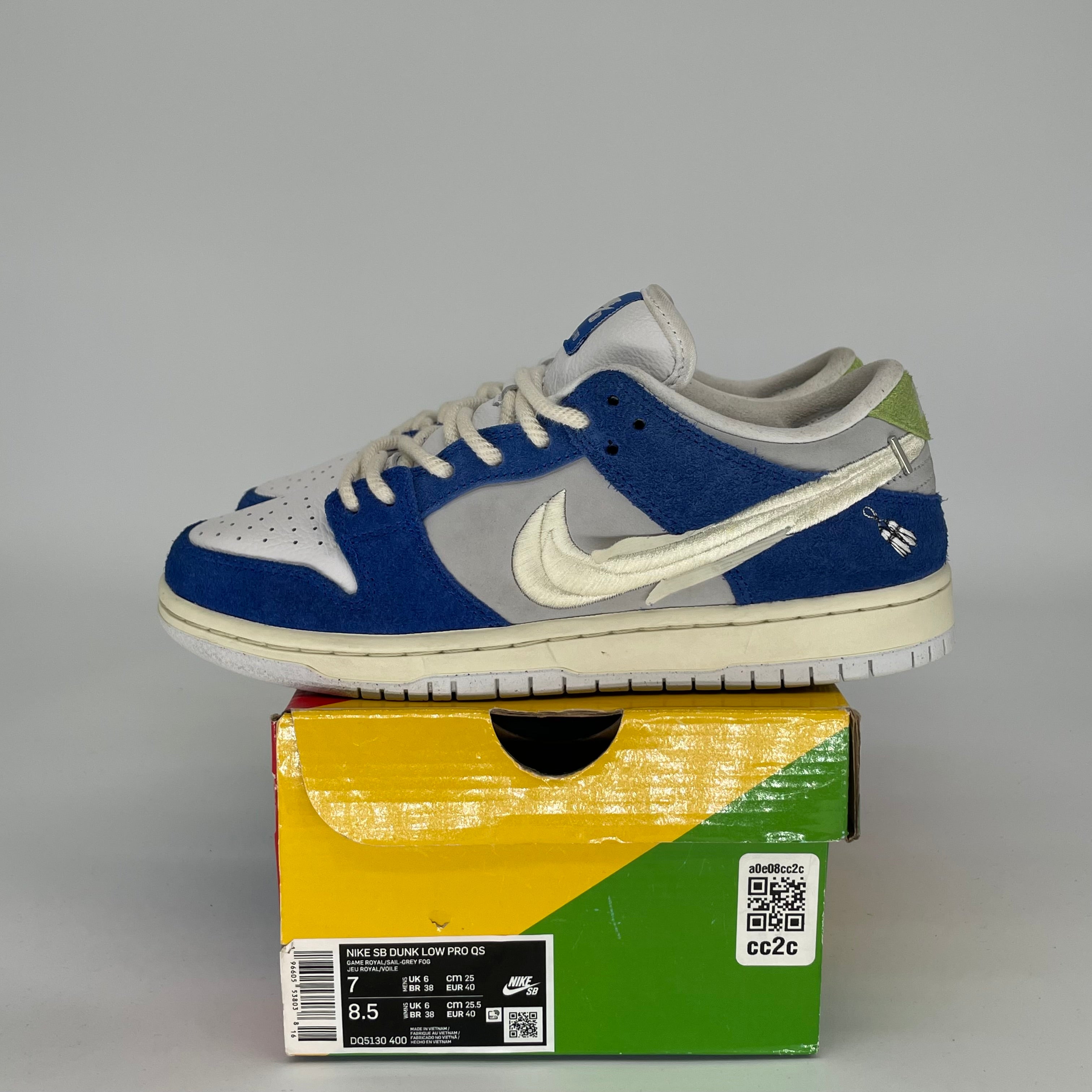 NIKE SB DUNK LOW FLY STREETWEAR GARDENIA SIZE 7 DQ5130-400