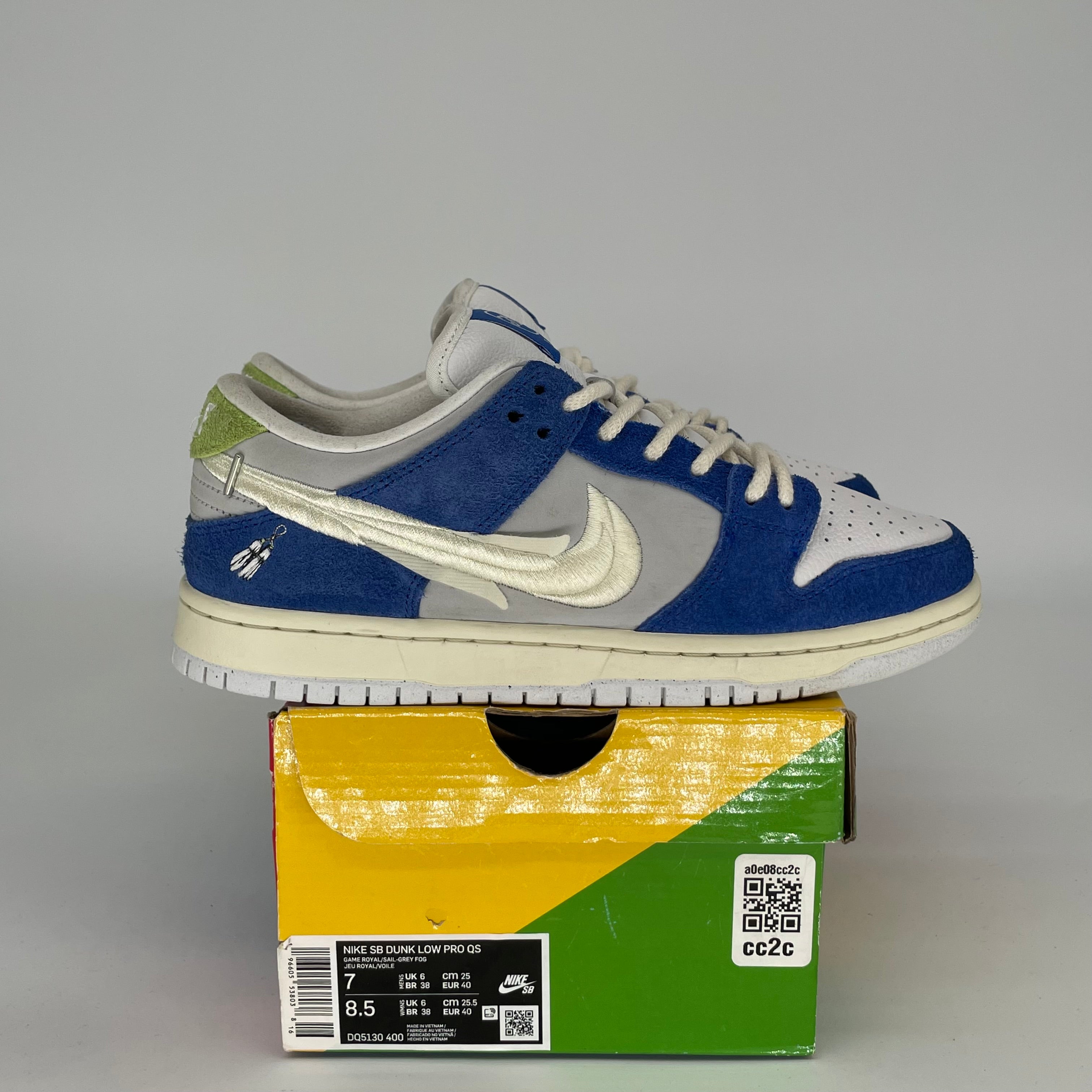 NIKE SB DUNK LOW FLY STREETWEAR GARDENIA SIZE 7 DQ5130-400