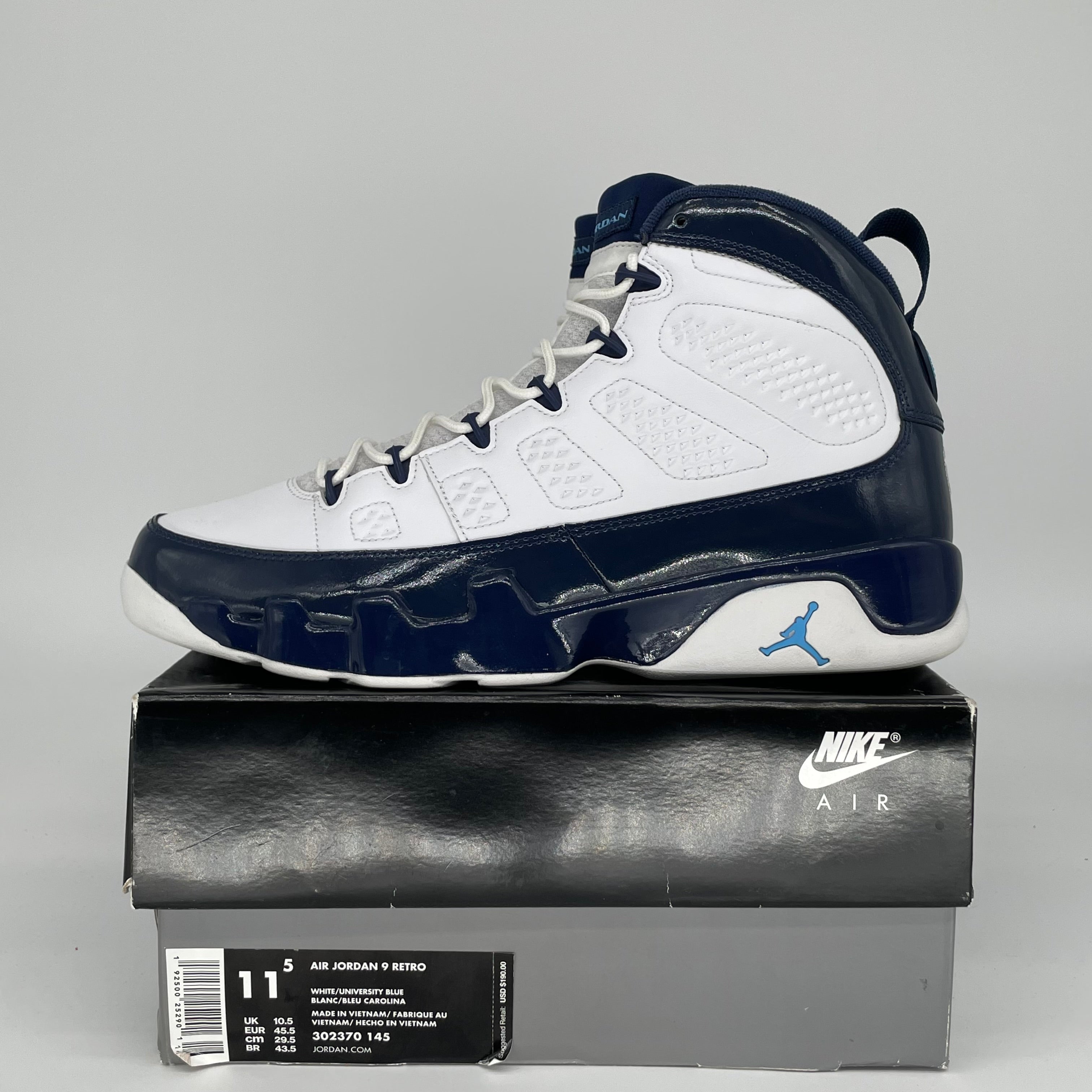 AIR JORDAN 9 PEARL BLUE SIZE 11.5 302370-145