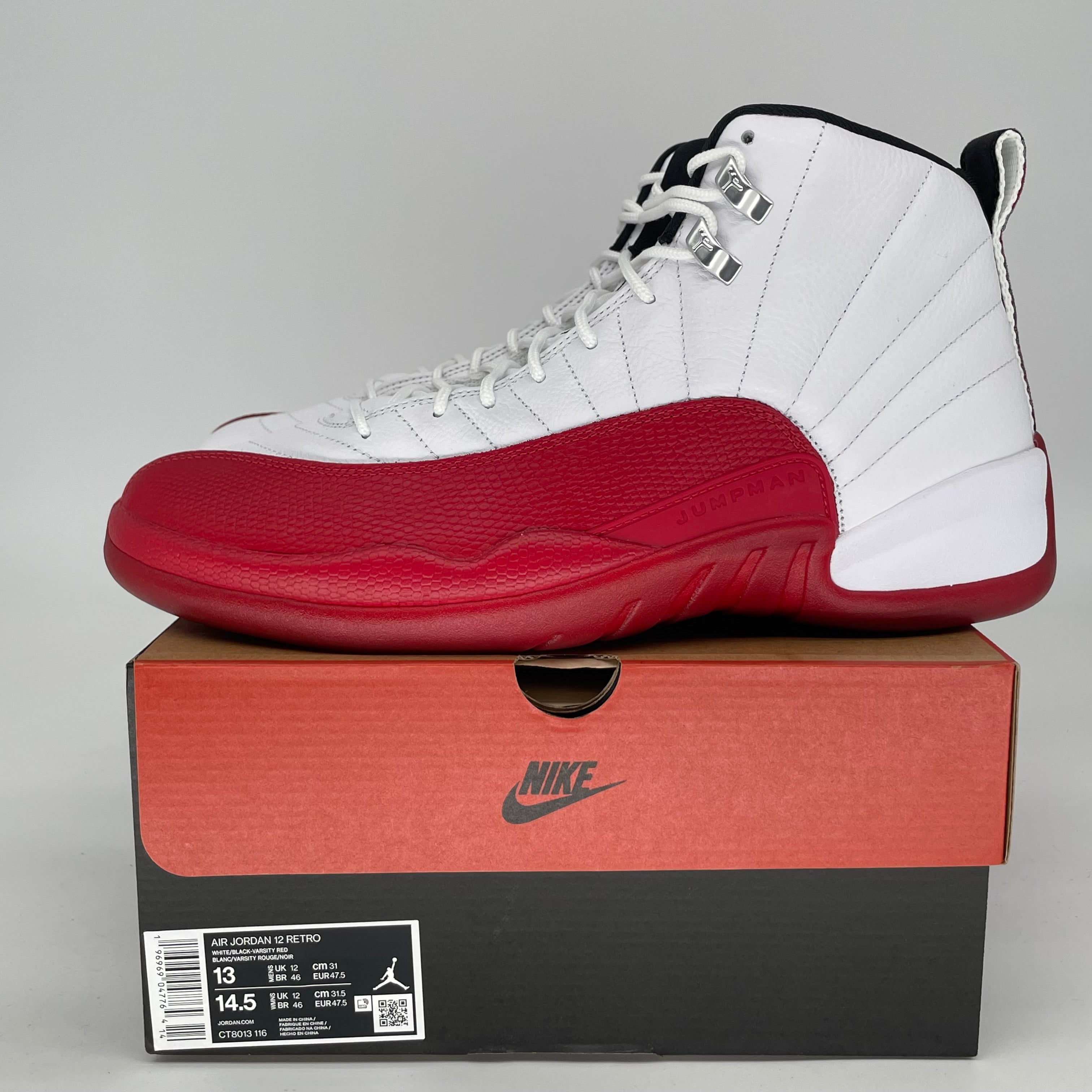 AIR JORDAN 12 CHERRY SIZE 13 CT8013-116