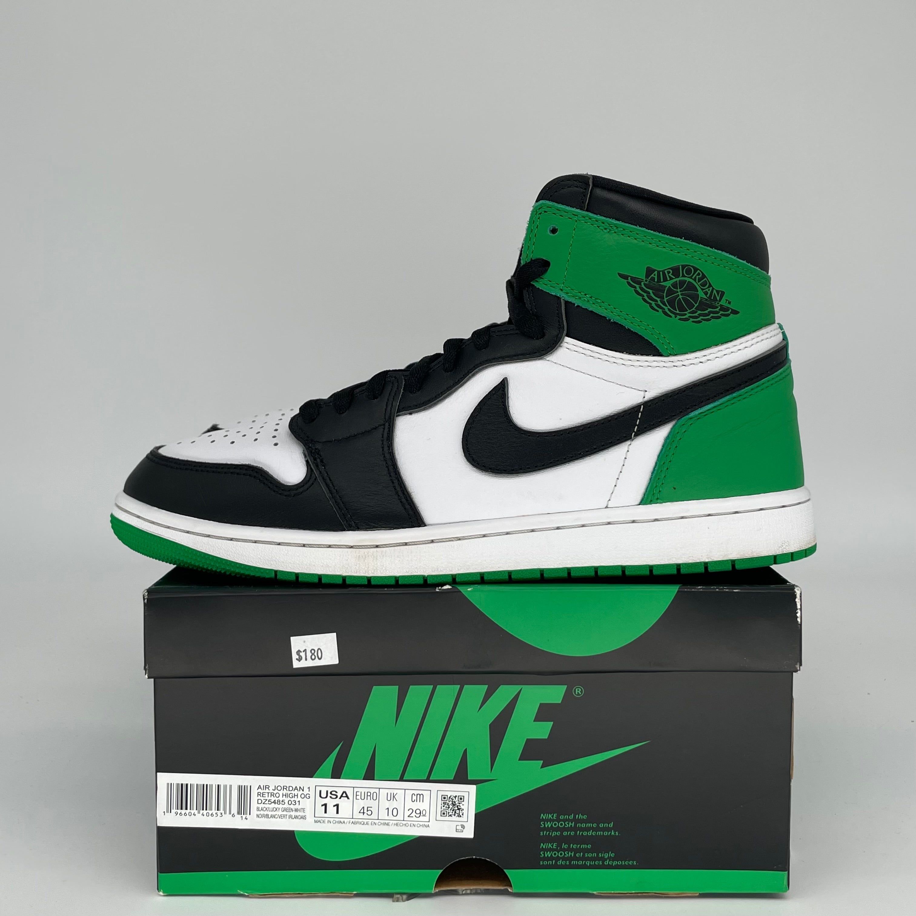 AIR JORDAN 1 LUCKY GREEN SIZE 11 DZ5485-031