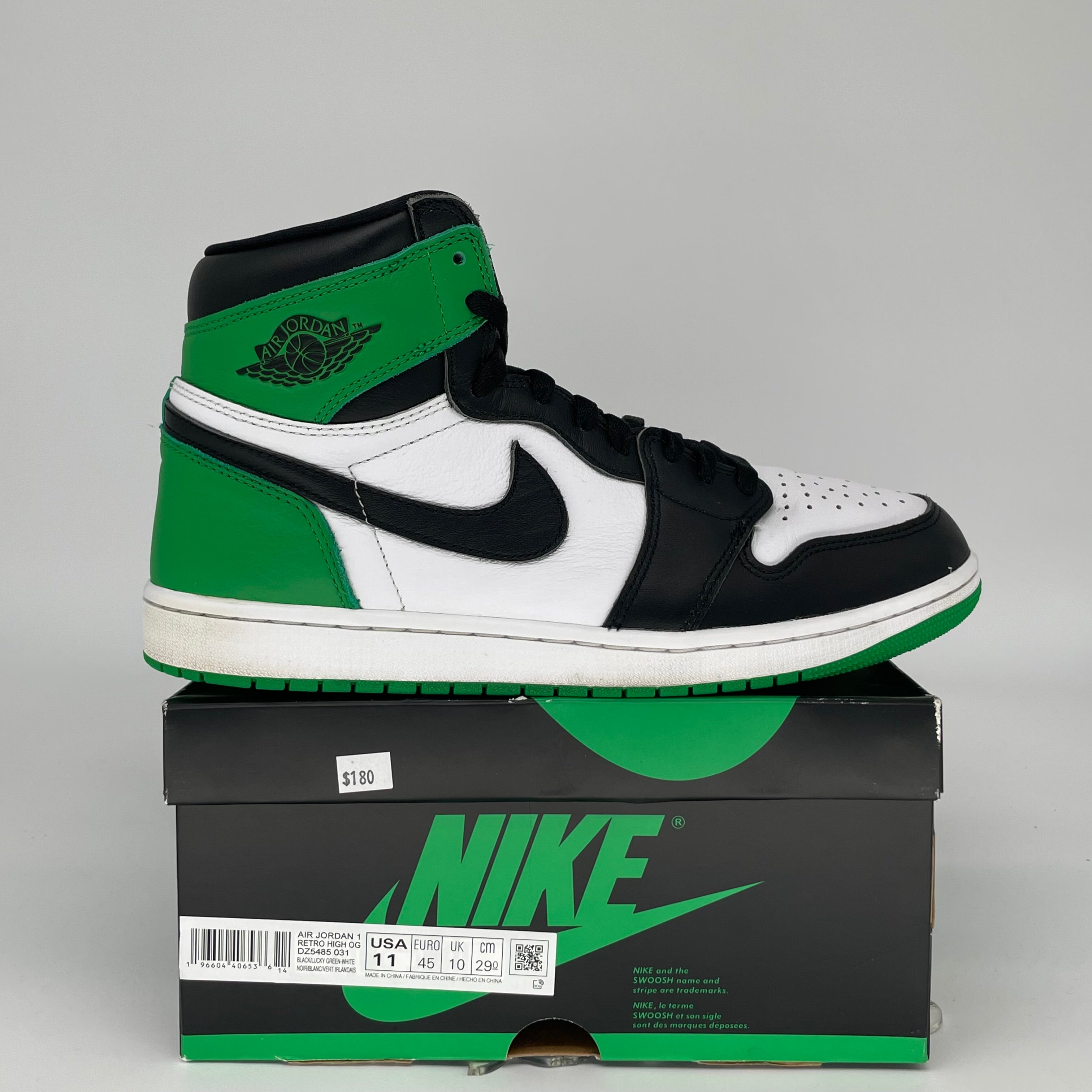 AIR JORDAN 1 LUCKY GREEN SIZE 11 DZ5485-031