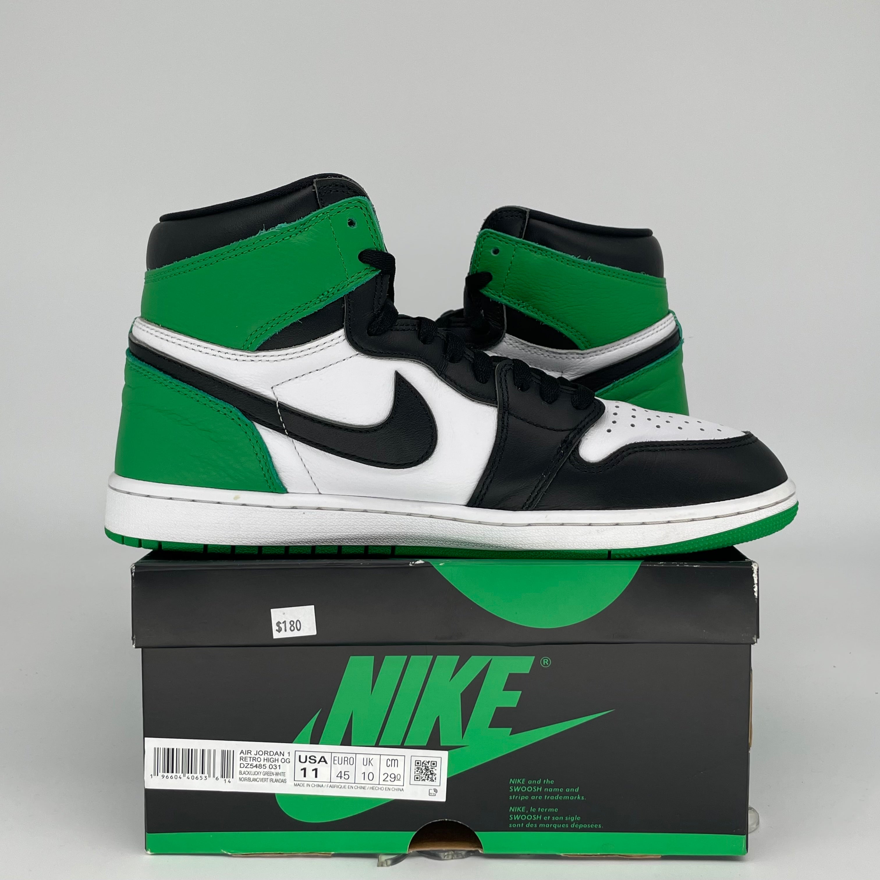 AIR JORDAN 1 LUCKY GREEN SIZE 11 DZ5485-031