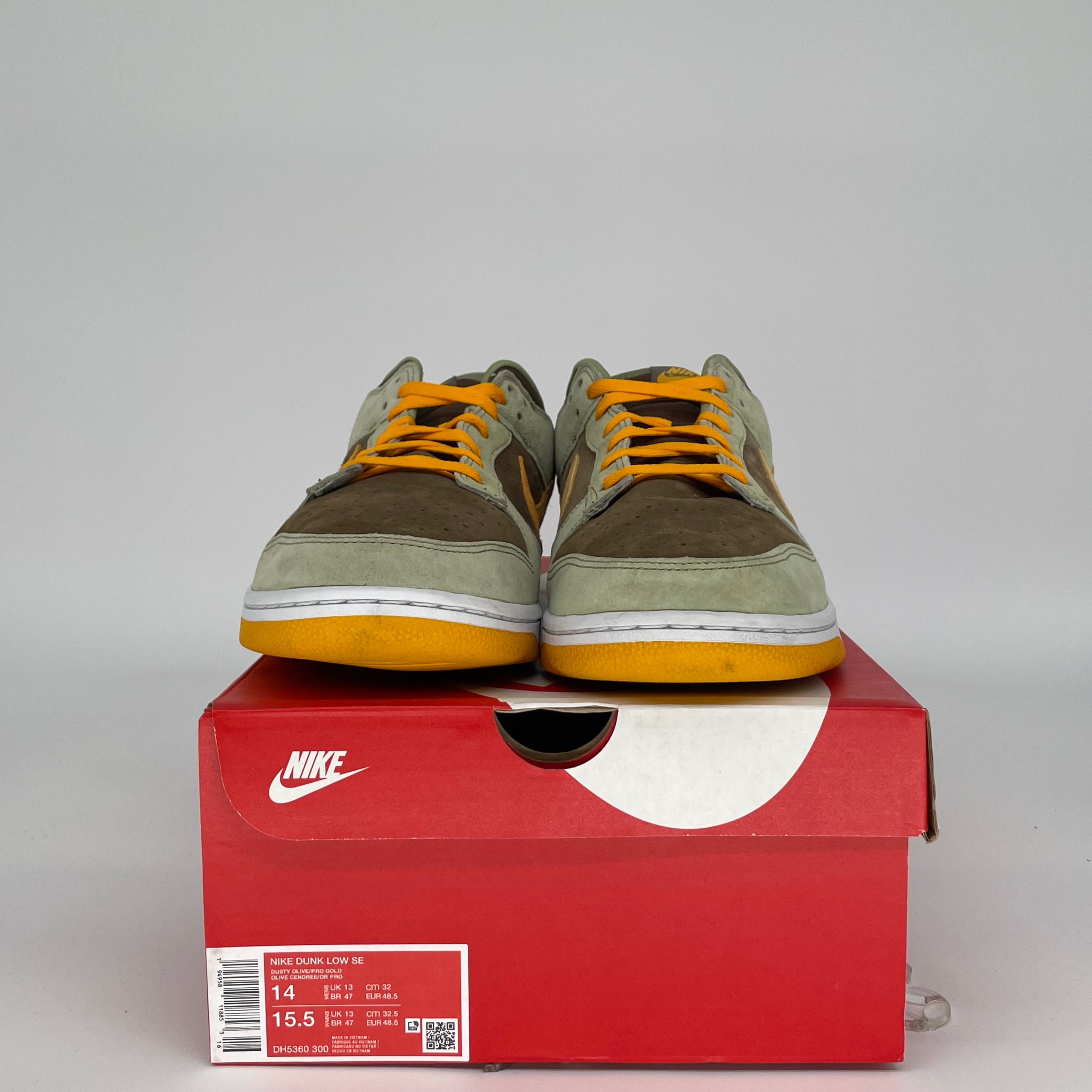 NIKE DUNK LOW DUSTY OLIVE SIZE 14 DH5360-300