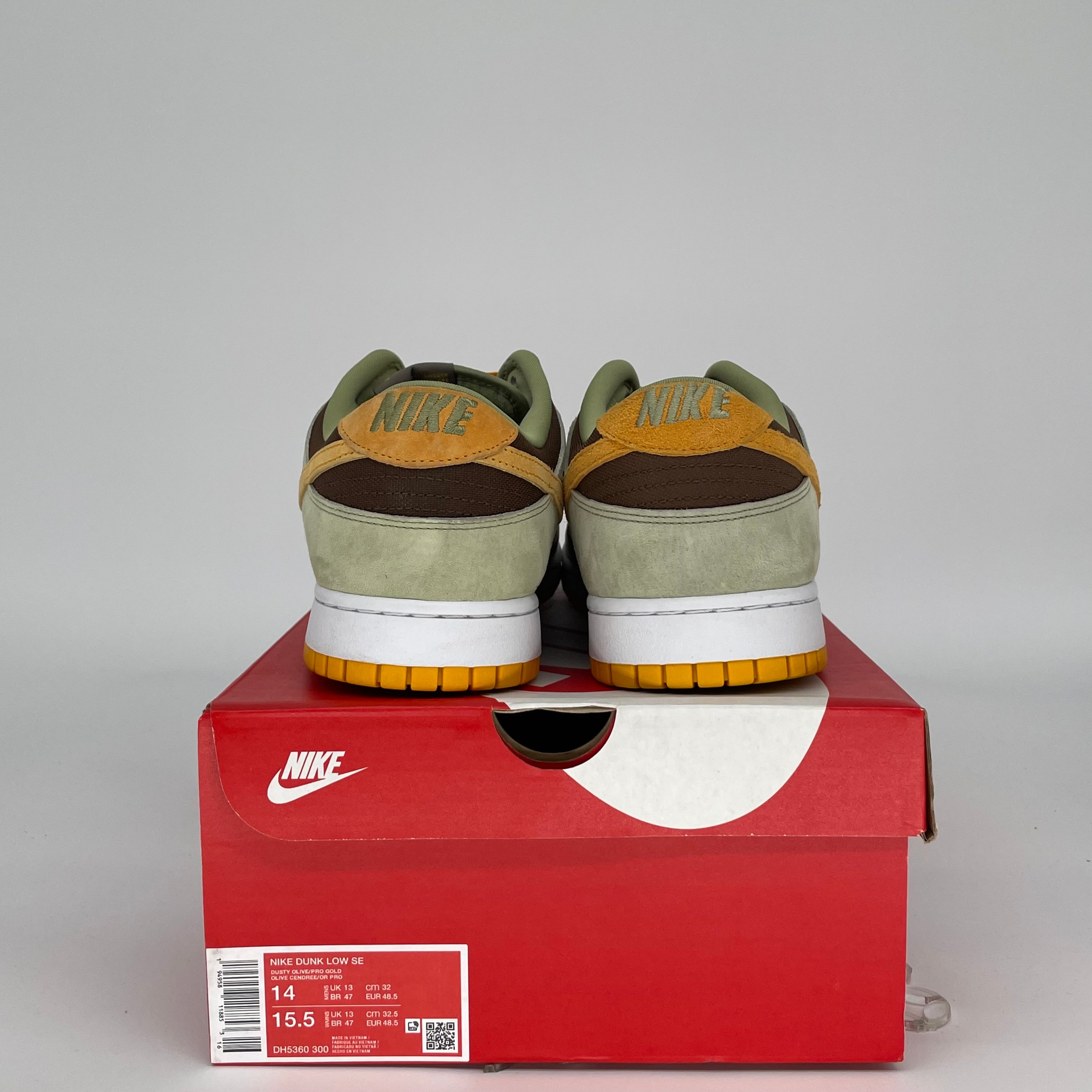 NIKE DUNK LOW DUSTY OLIVE SIZE 14 DH5360-300