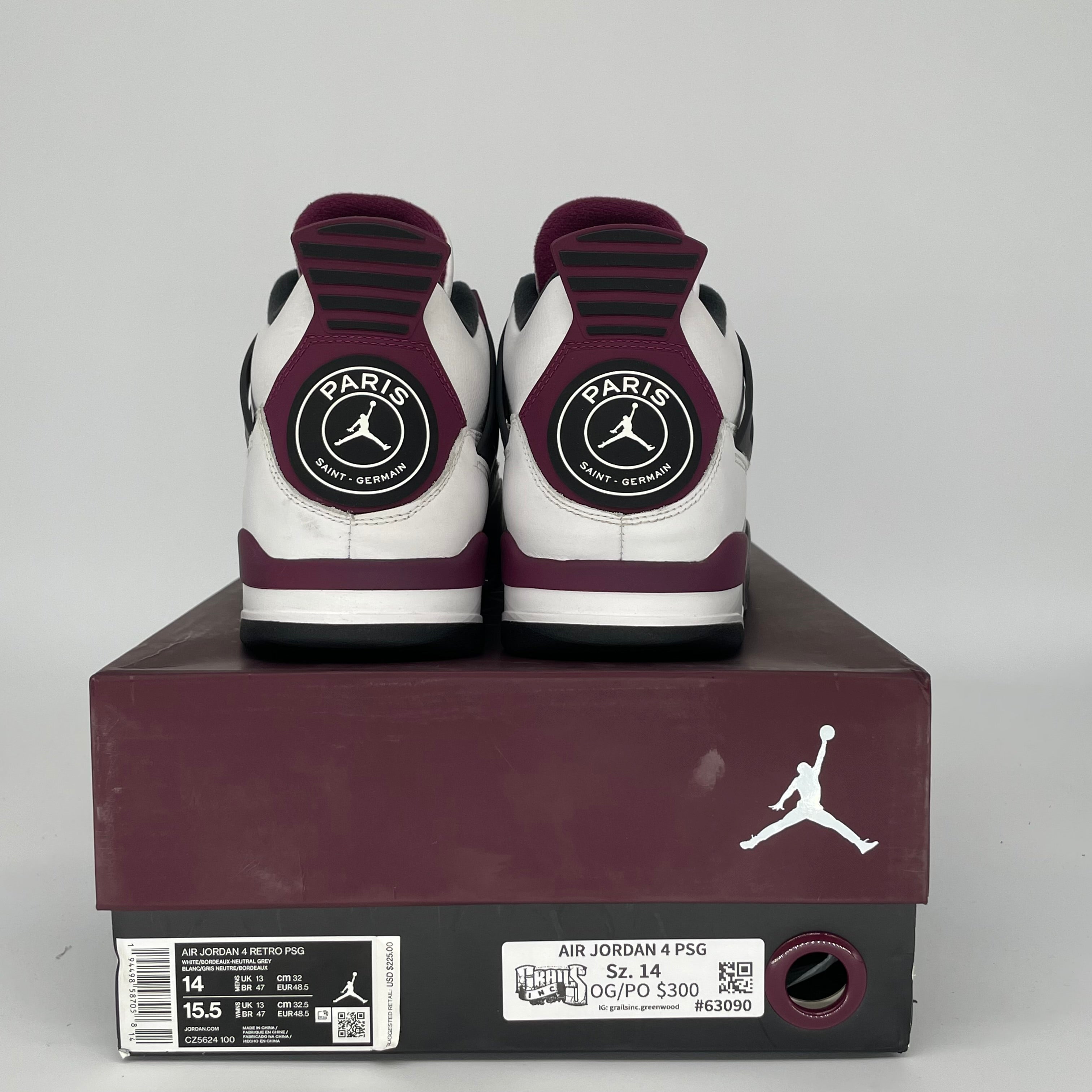 AIR JORDAN 4 PSG SIZE 14 CZ5624-100