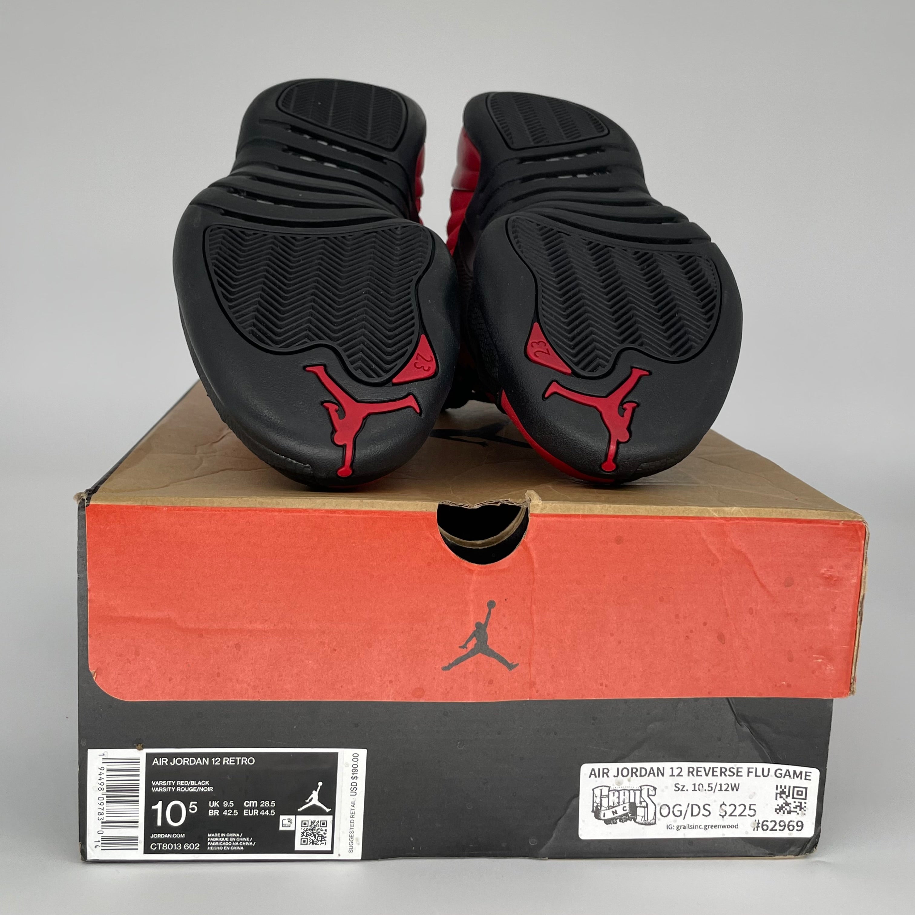 AIR JORDAN 12 REVERSE FLU GAME SIZE 10.5 CT8013-602