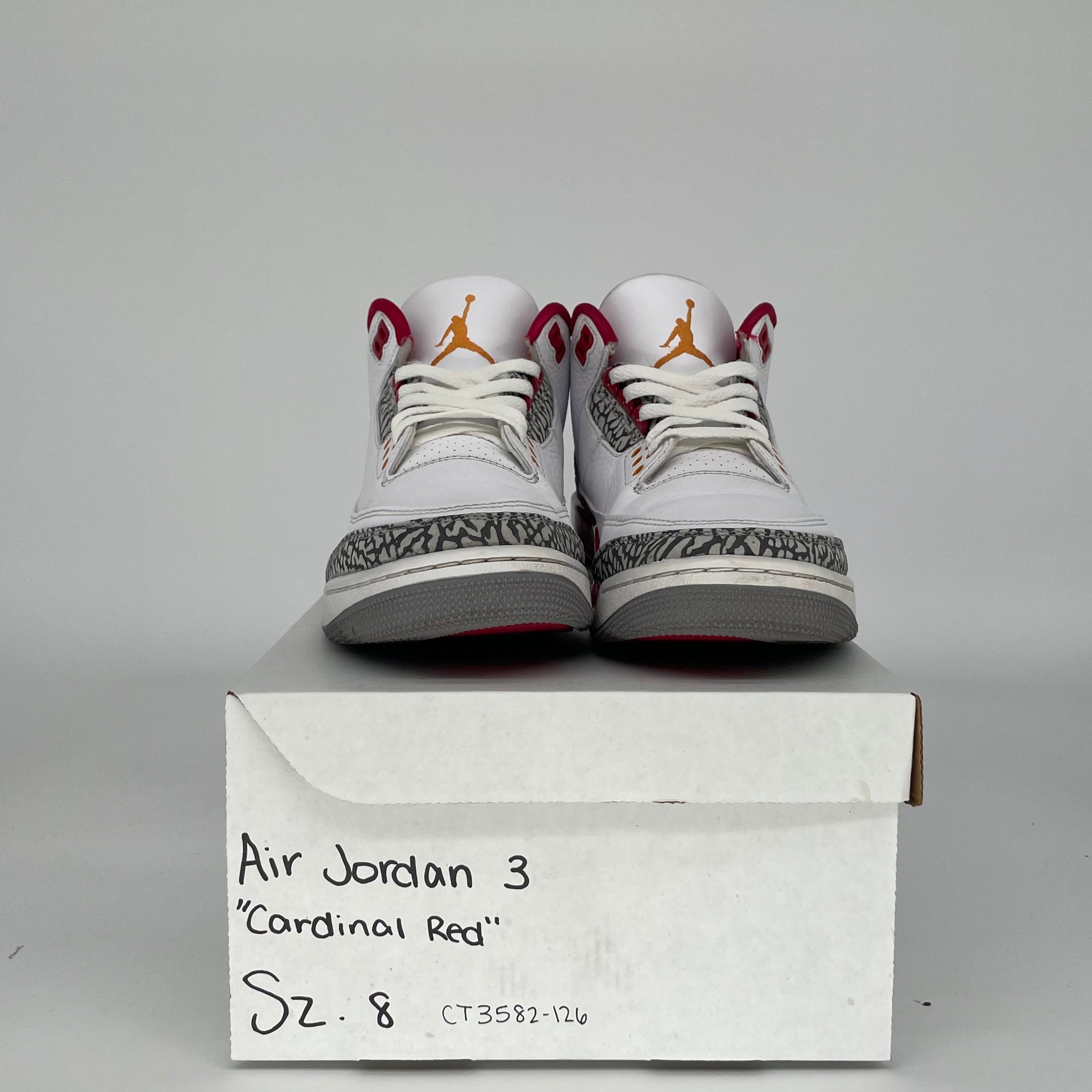 AIR JORDAN 3 CARDINAL SIZE 8 CT8532-126