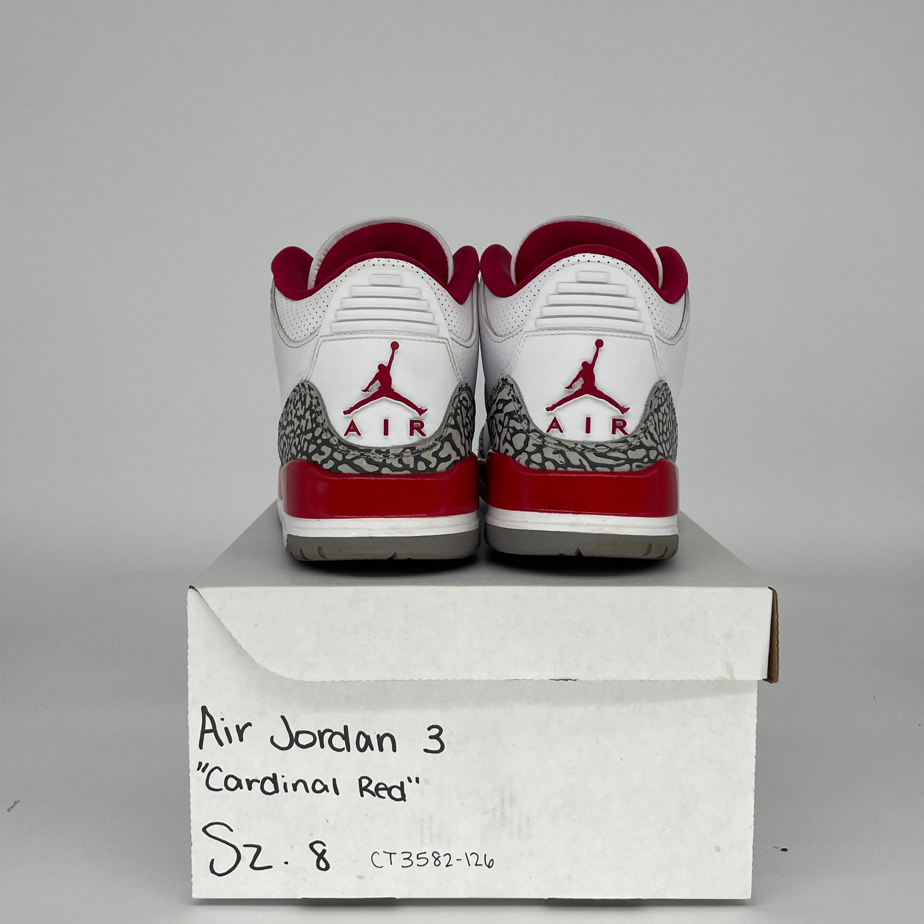 AIR JORDAN 3 CARDINAL SIZE 8 CT8532-126