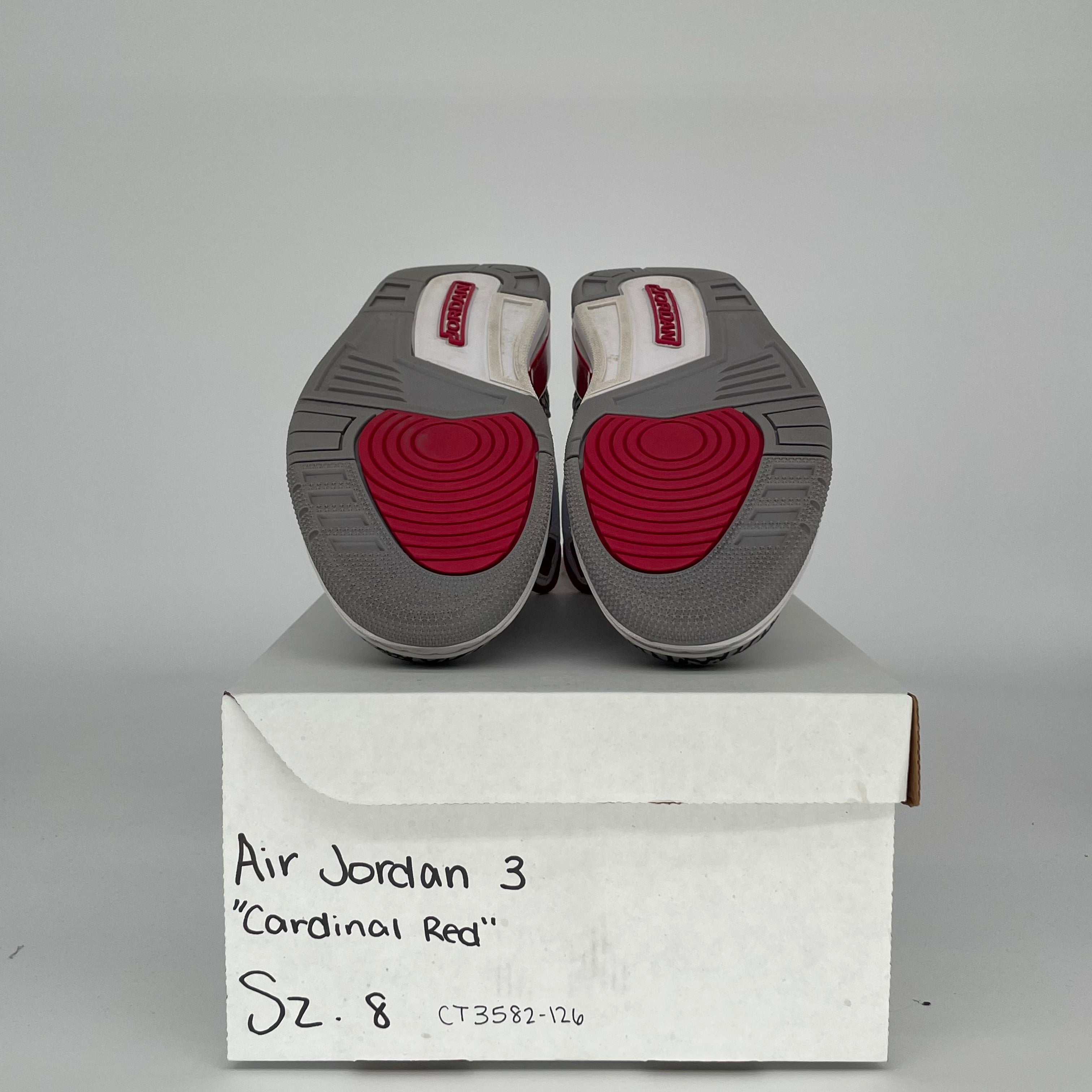 AIR JORDAN 3 CARDINAL SIZE 8 CT8532-126