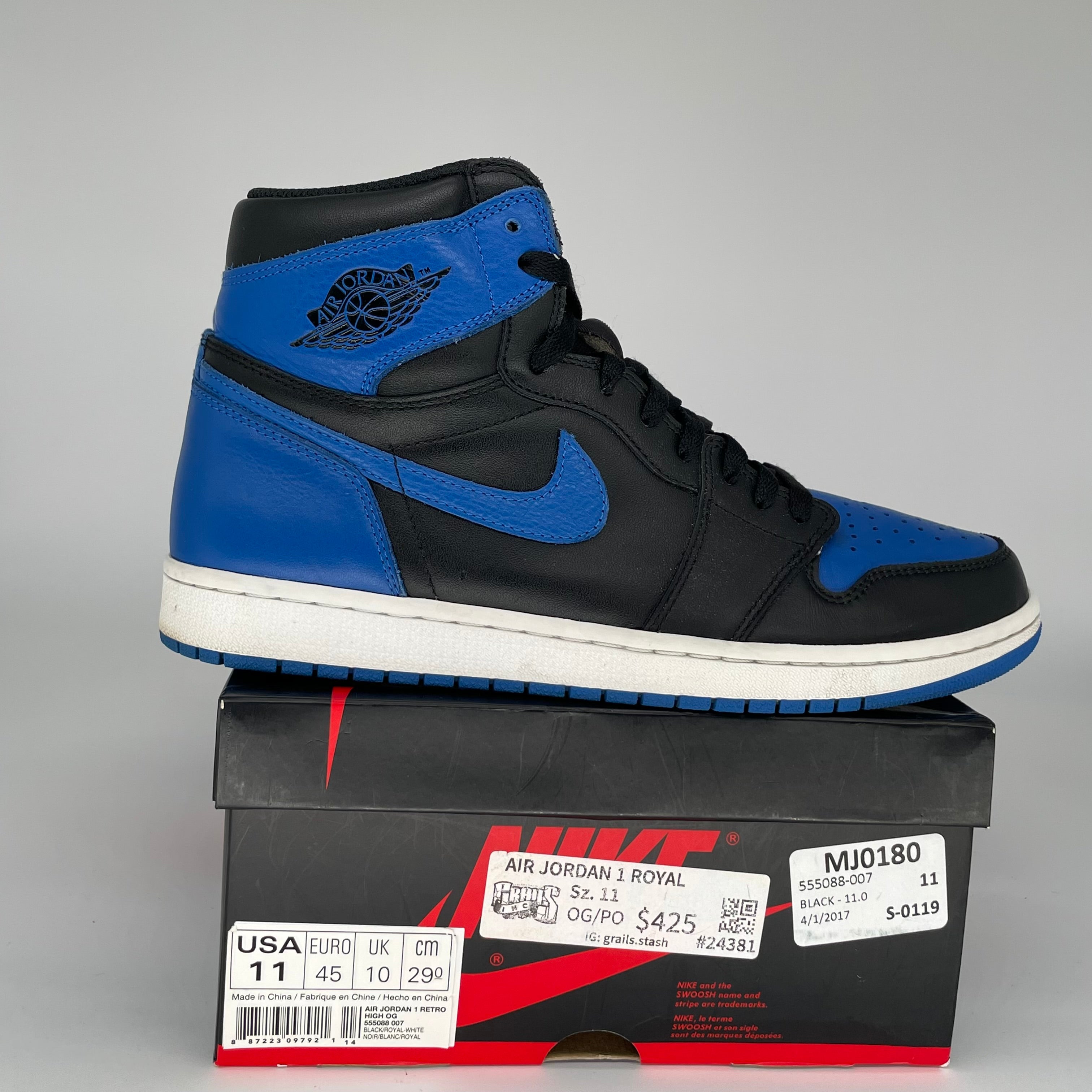 AIR JORDAN 1 ROYAL SIZE 11 555088-007