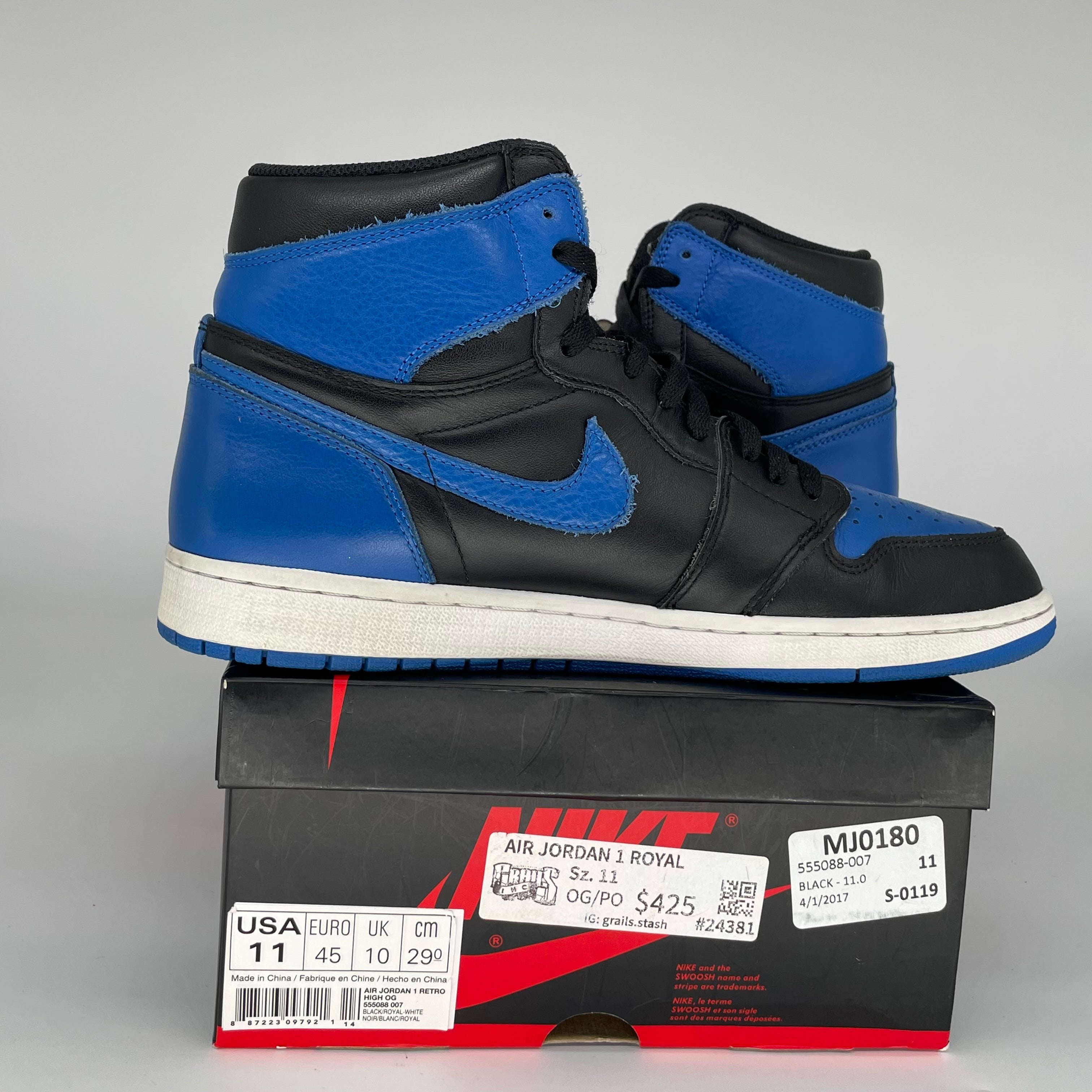 AIR JORDAN 1 ROYAL SIZE 11 555088-007