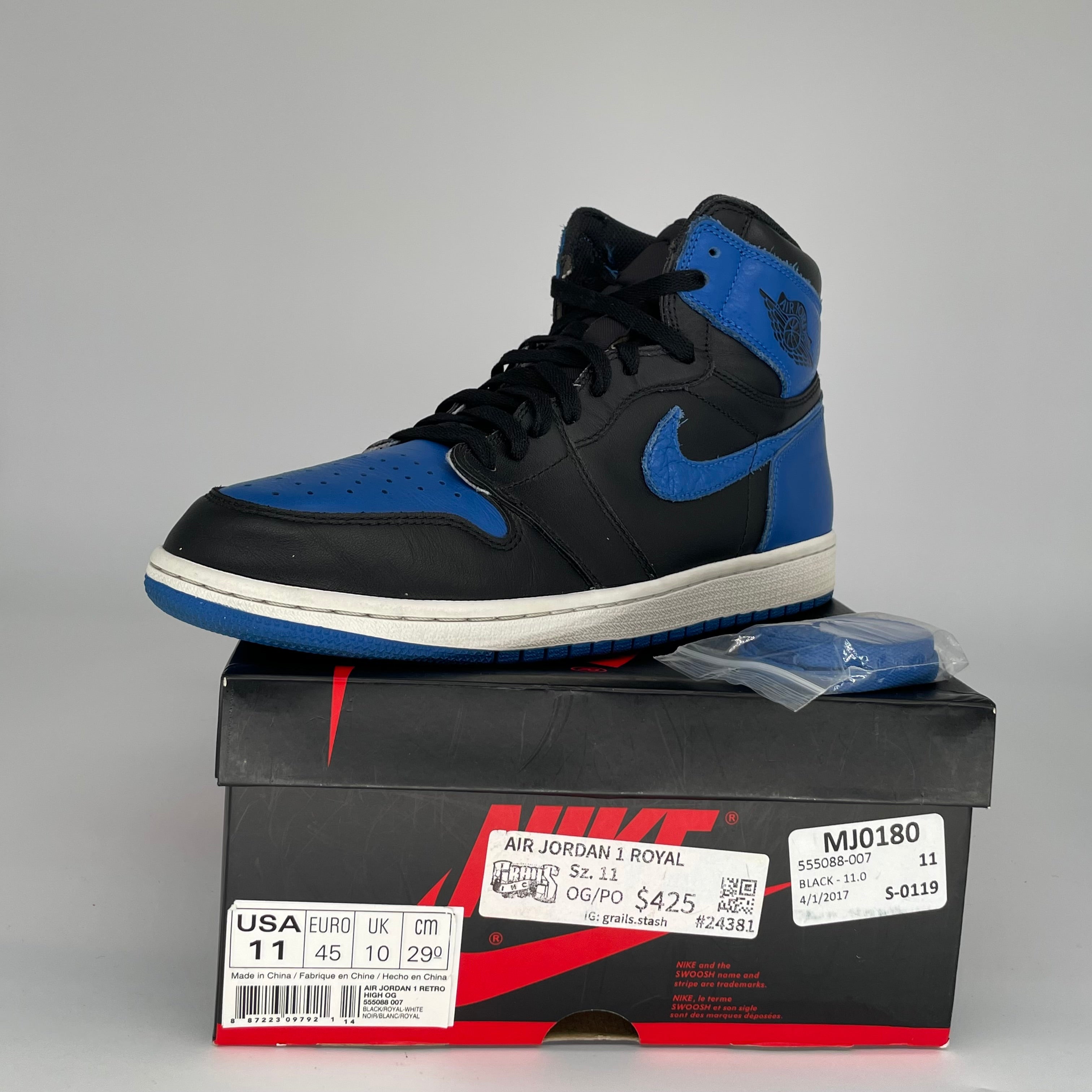 AIR JORDAN 1 ROYAL SIZE 11 555088-007