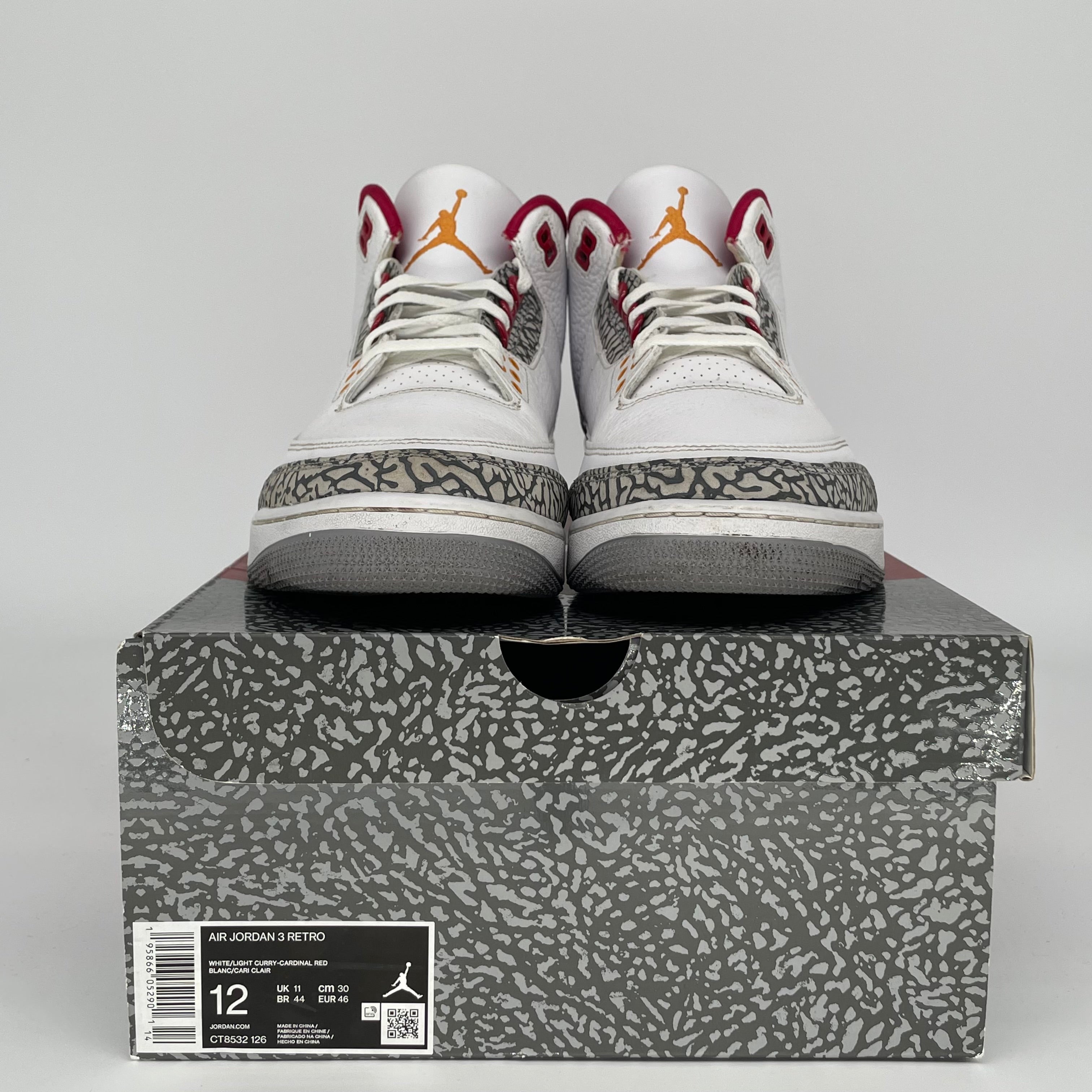 AIR JORDAN 3 CARDINAL SIZE 12 CT8532-126