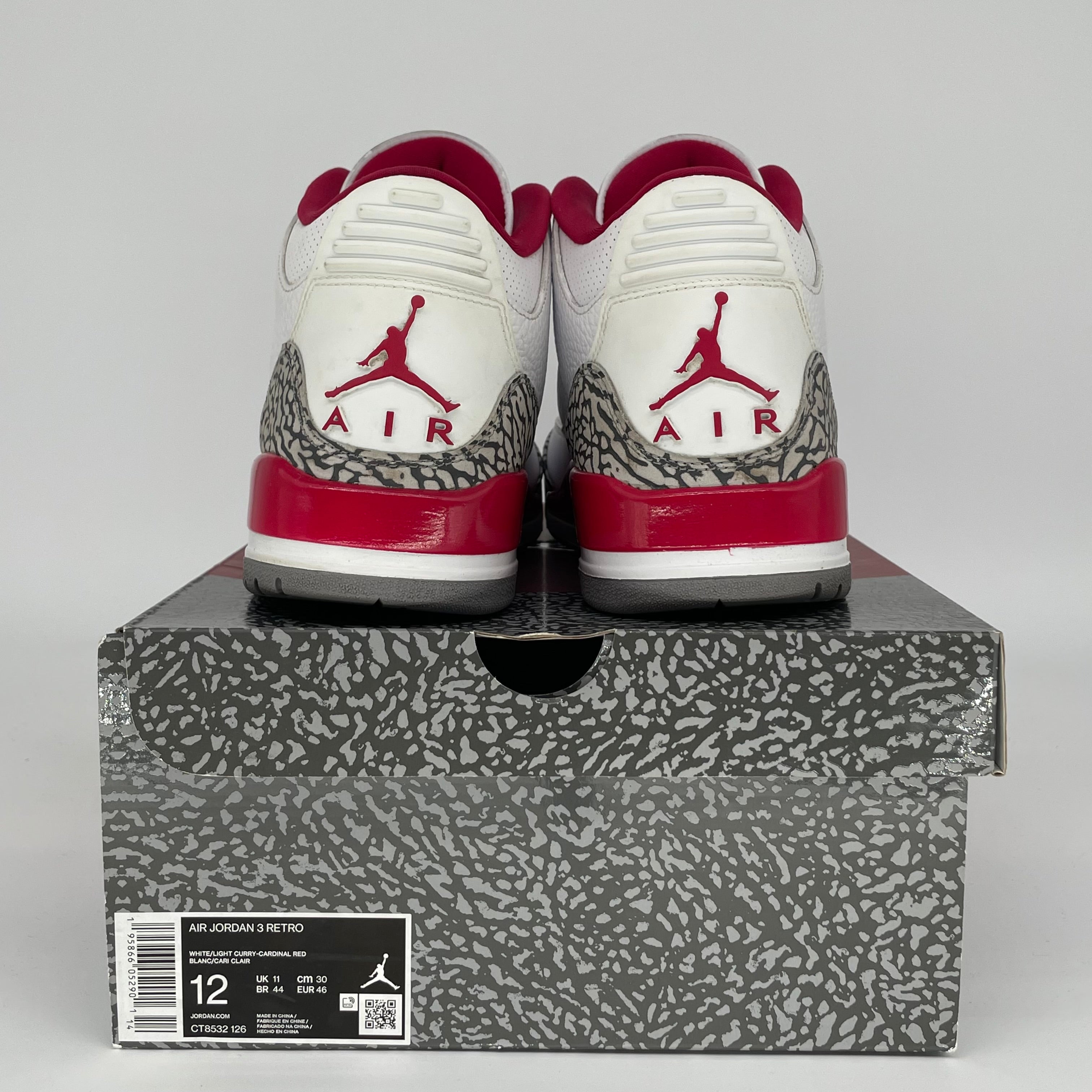 AIR JORDAN 3 CARDINAL SIZE 12 CT8532-126