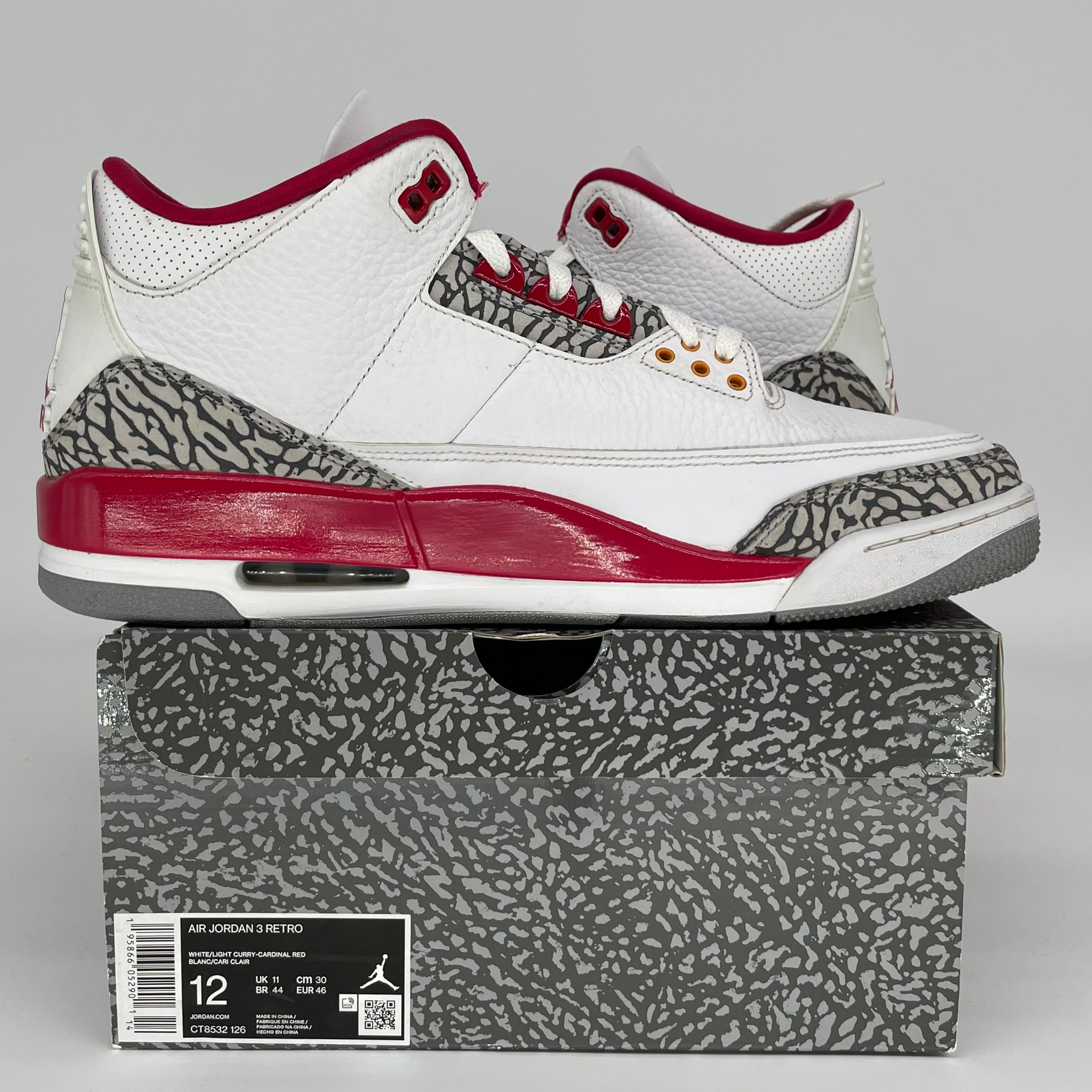 AIR JORDAN 3 CARDINAL SIZE 12 CT8532-126