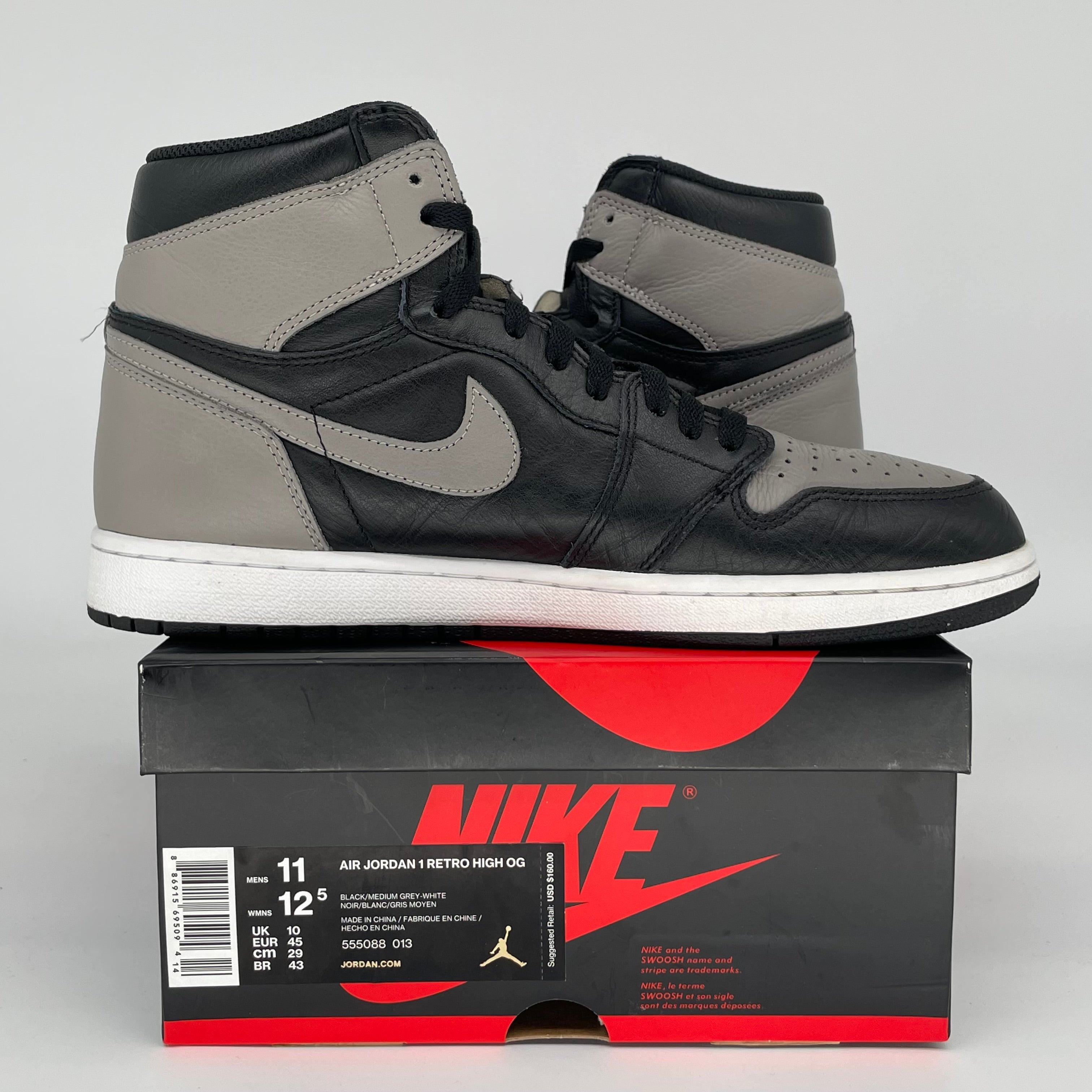 AIR JORDAN 1 SHADOW SIZE 11 555088-013