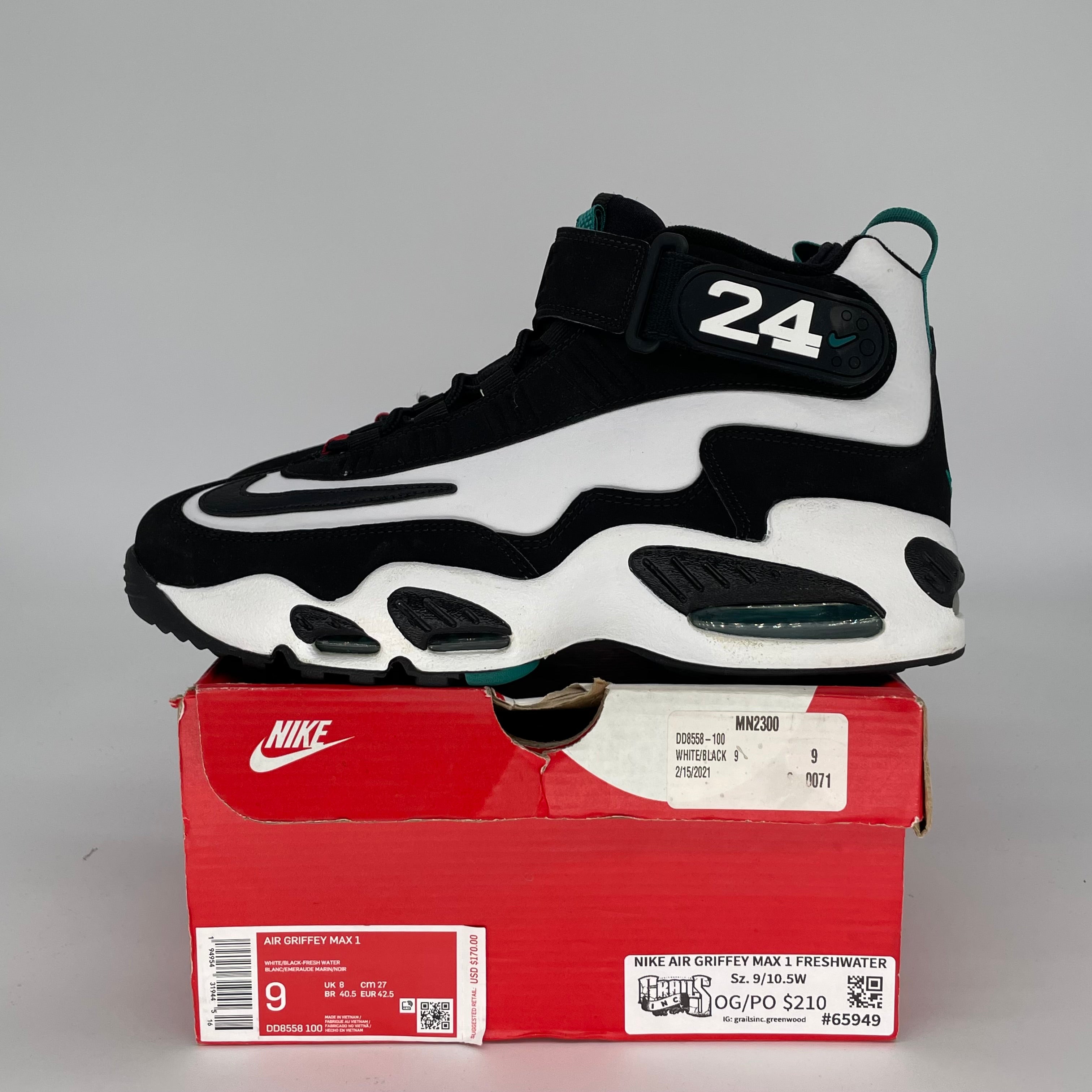 NIKE AIR GRIFFEY MAX 1 FRESHWATER SIZE 9 DD8558-100